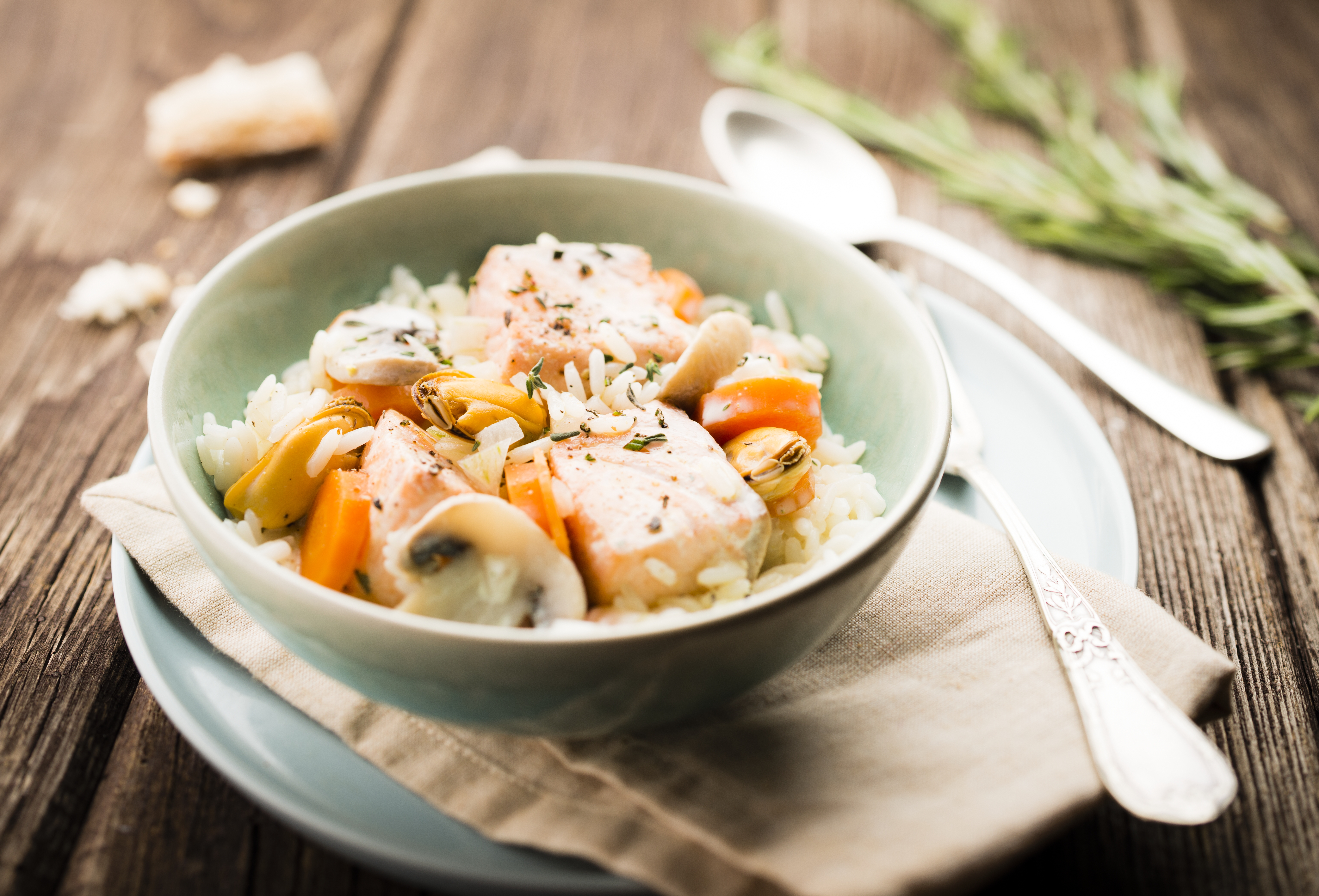 Blanquette de saumon romarin