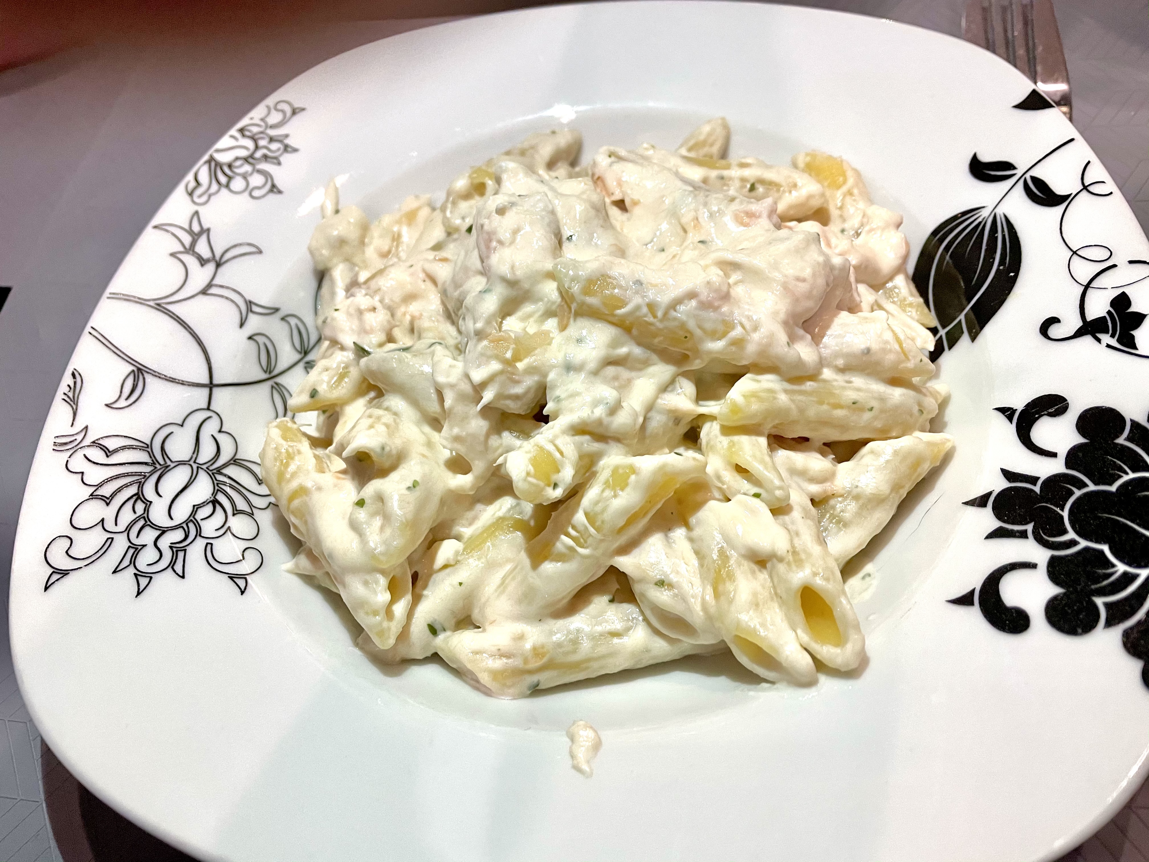 Penne risottate con panna e salmone