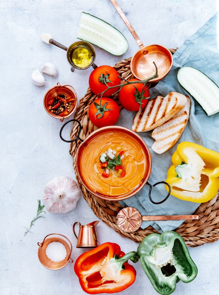 Gazpacho di pomodori e peperoni