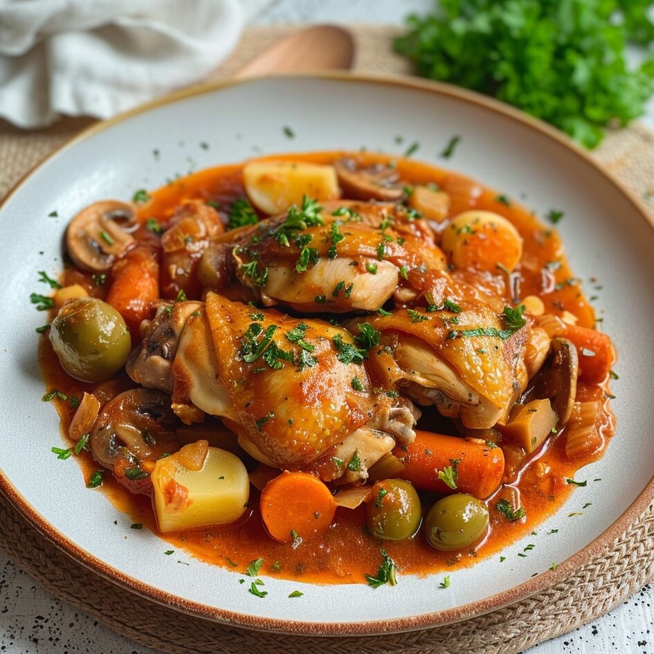 Pollo e patate a lenta cottura