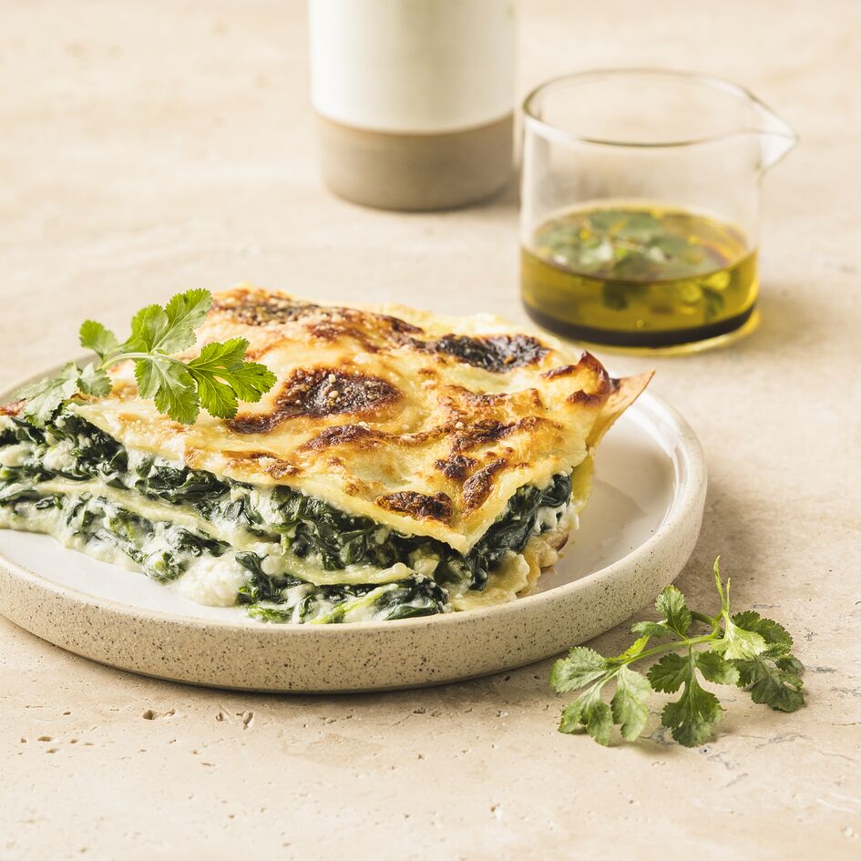 Lasagne vegetariane con spinaci e ricotta