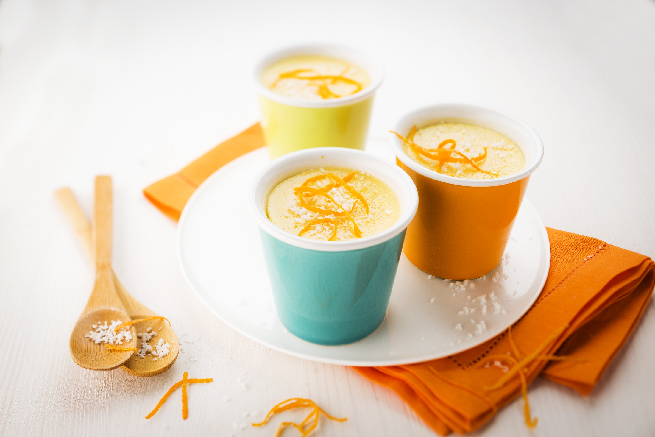 Flan con leche de coco