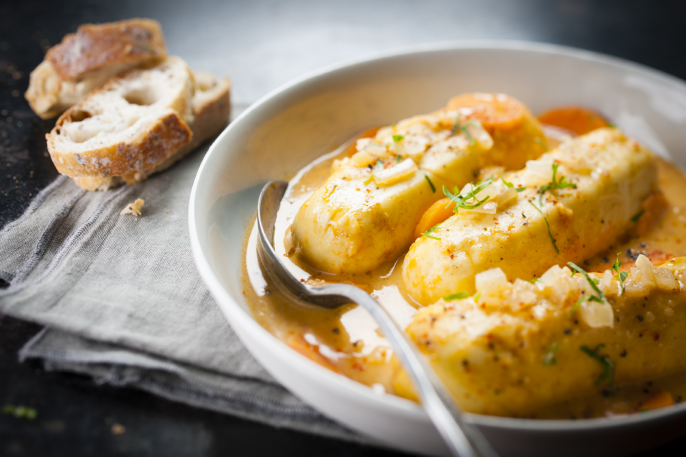 Quenelles con sopa