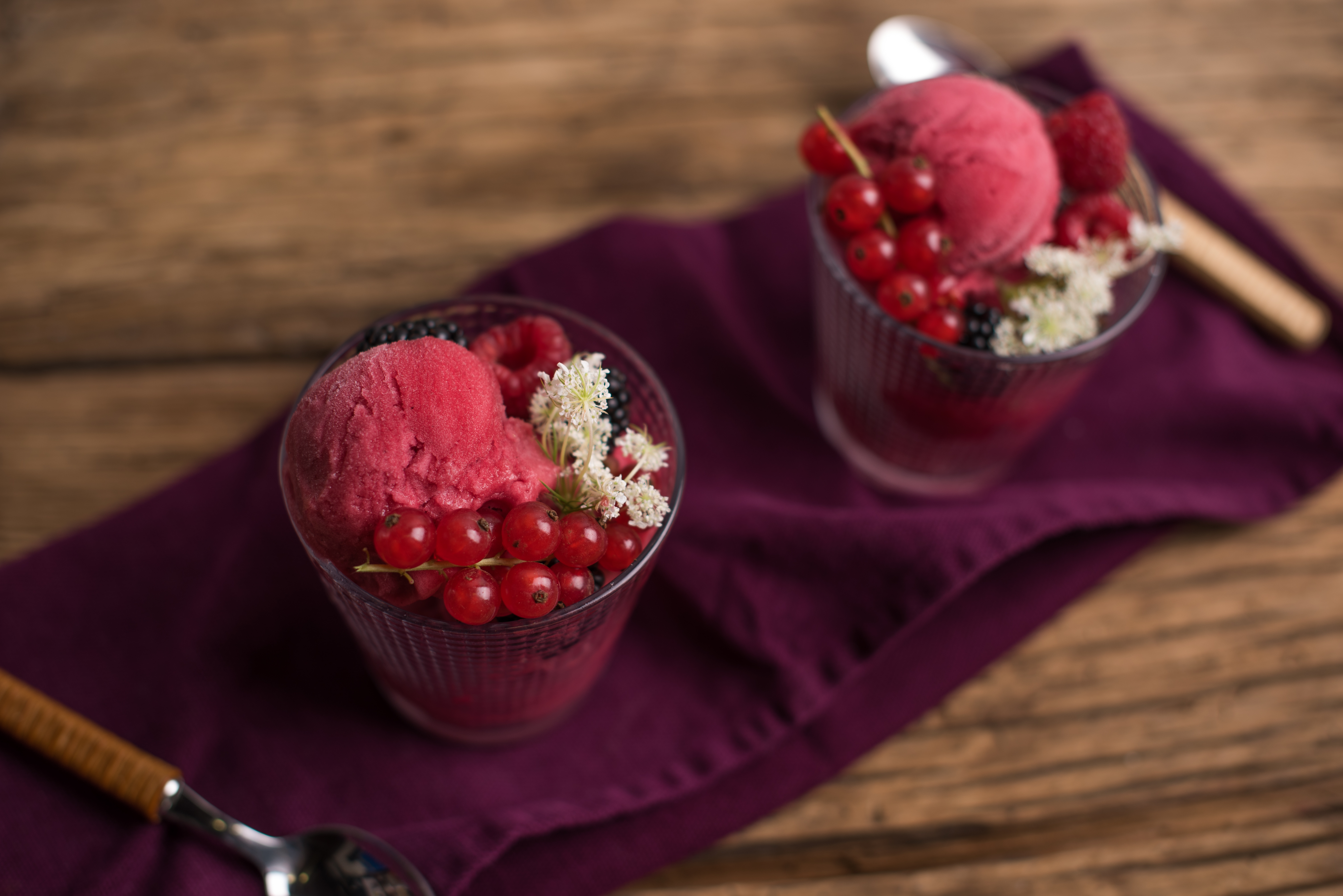 Sorbetto ai frutti rossi
