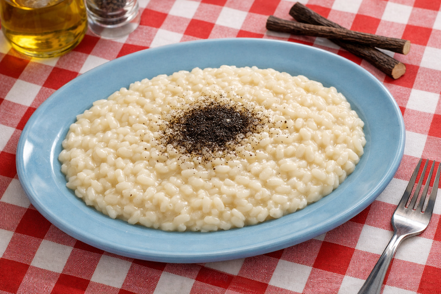 Risotto mascarpone e liquirizia