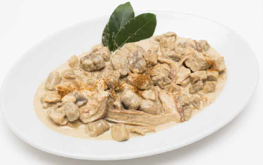 Spezzatino con funghi e curry