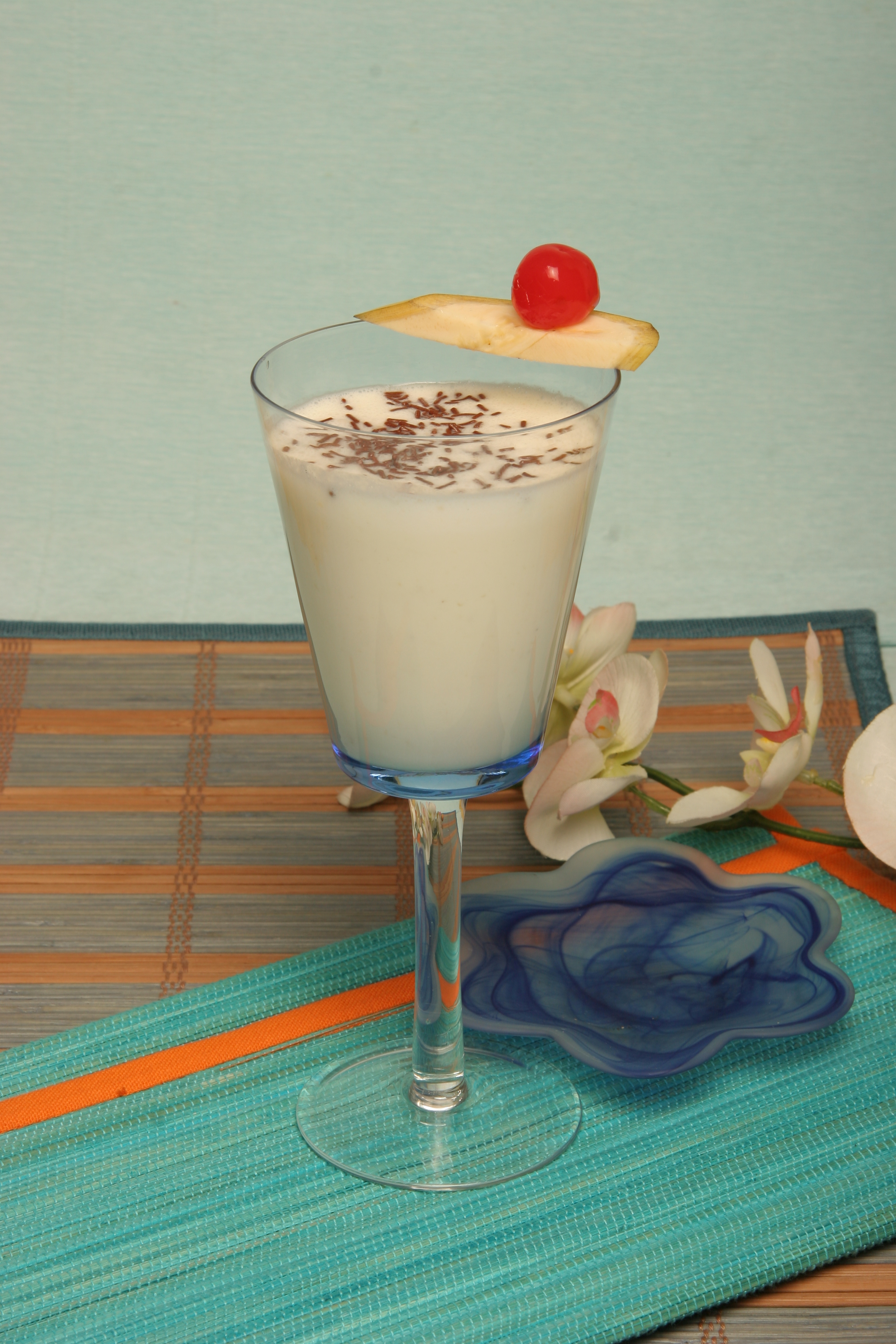 Refresco de coco e banana