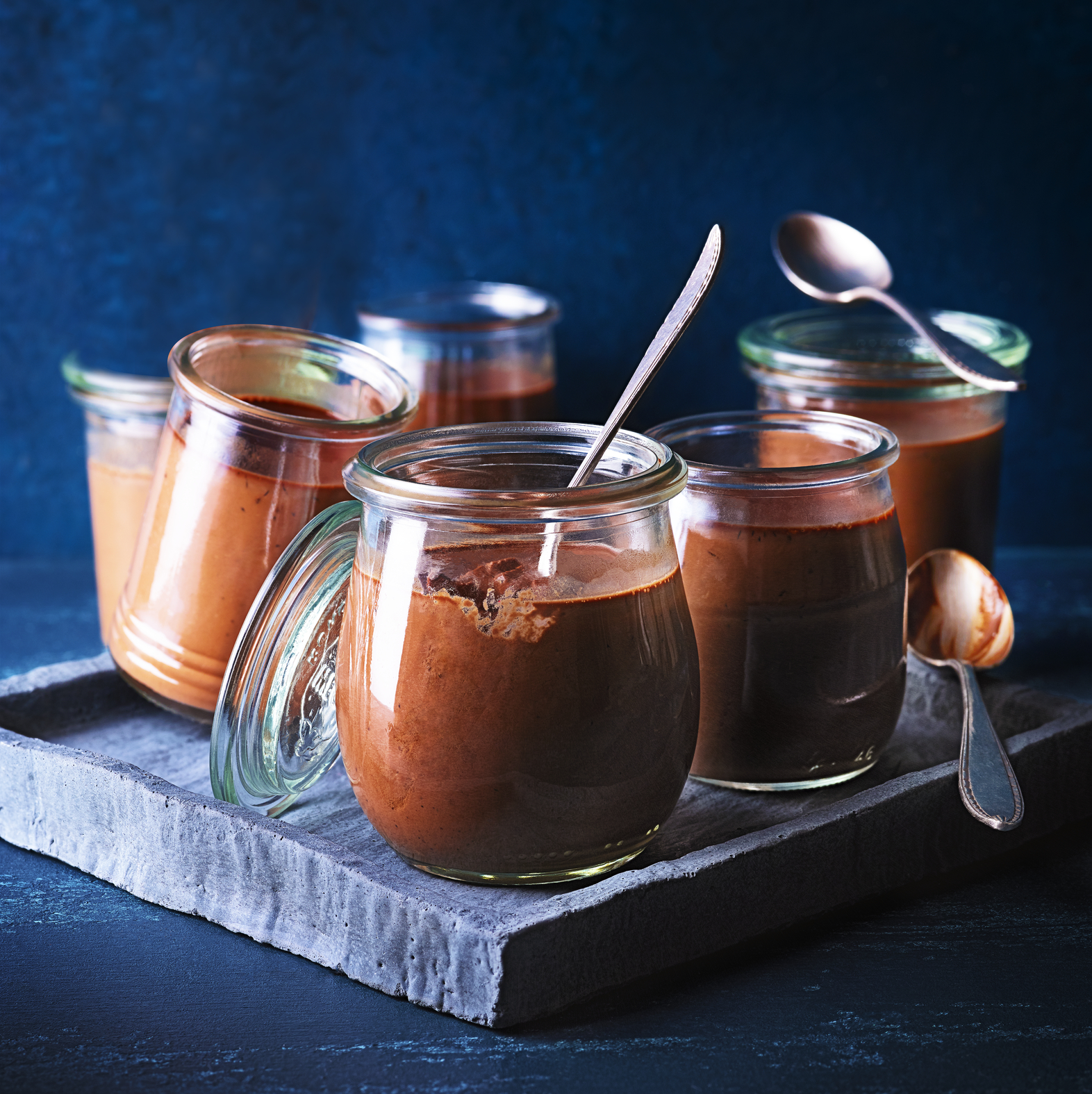 Kleine potjes chocoladepudding