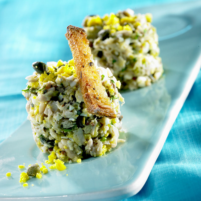 Makrelen-Rillettes mit Sauce Gribiche