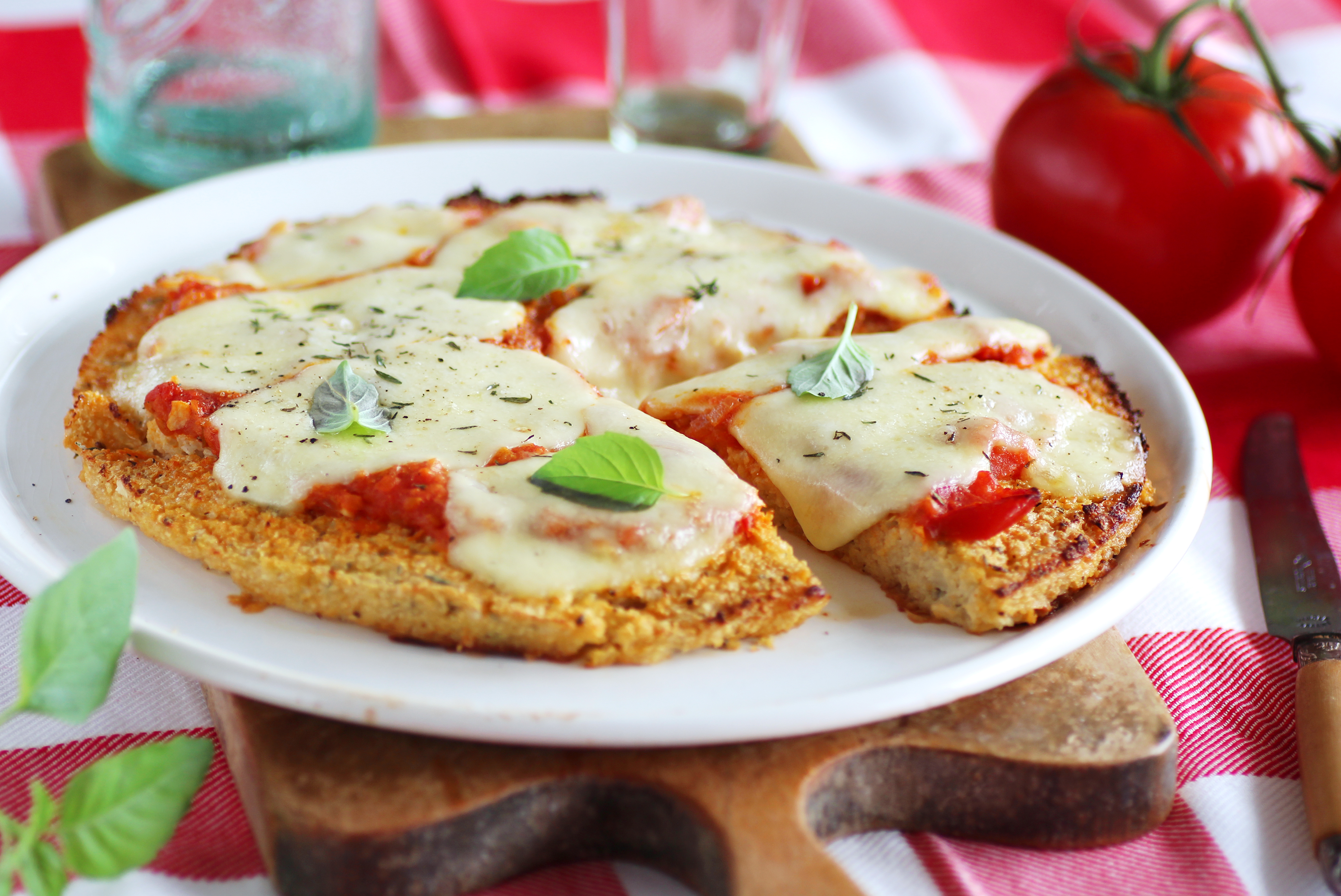 Pizza vegetale senza glutine con cavolfiore