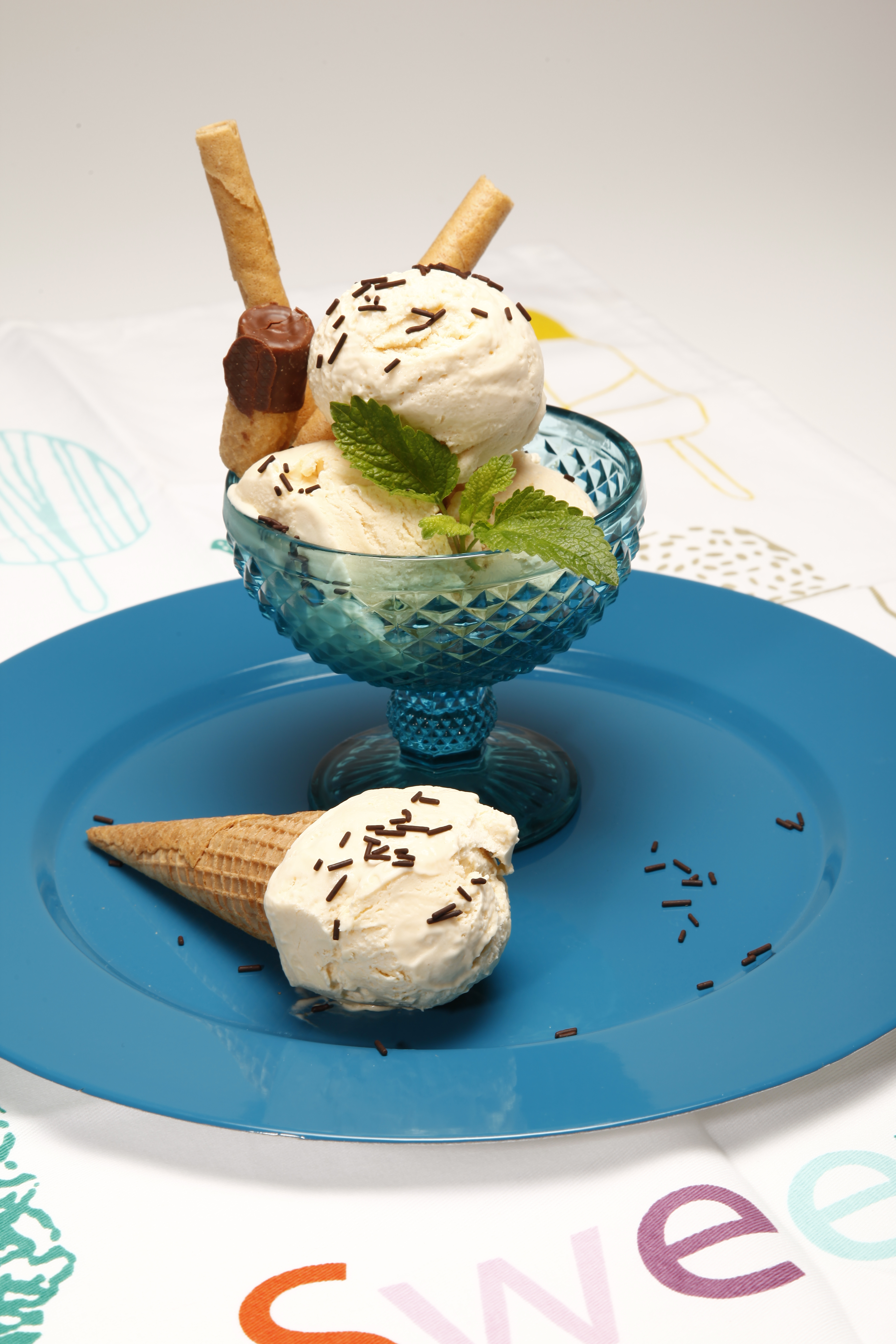 Gelado de baunilha