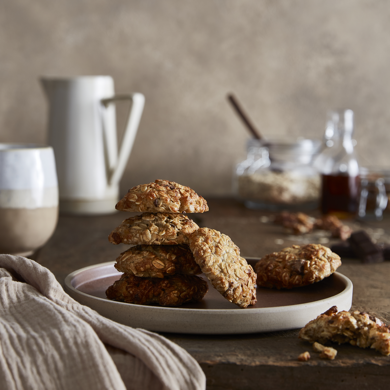 Biscotti con gocce di cioccolato e tahina