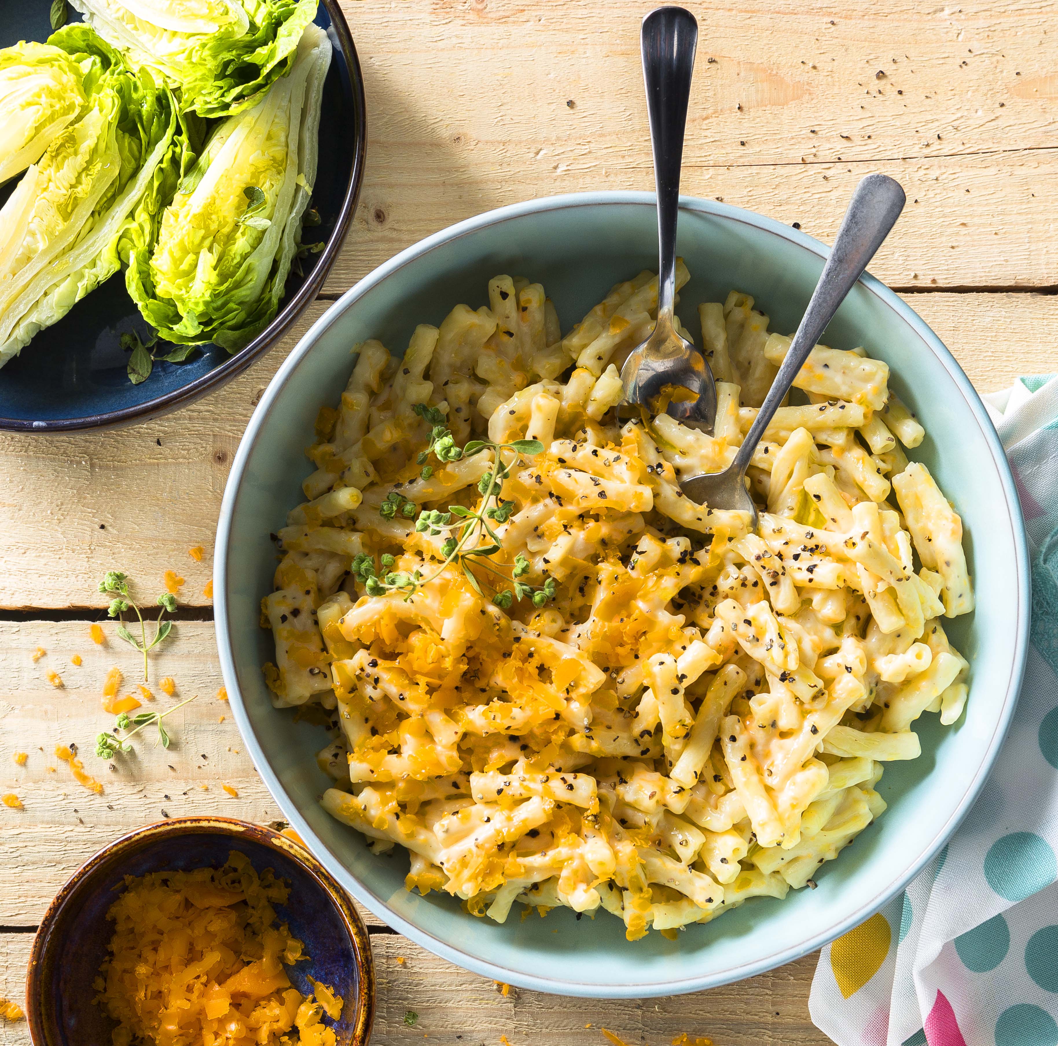Makkaroni-Gratin mit Cheddar