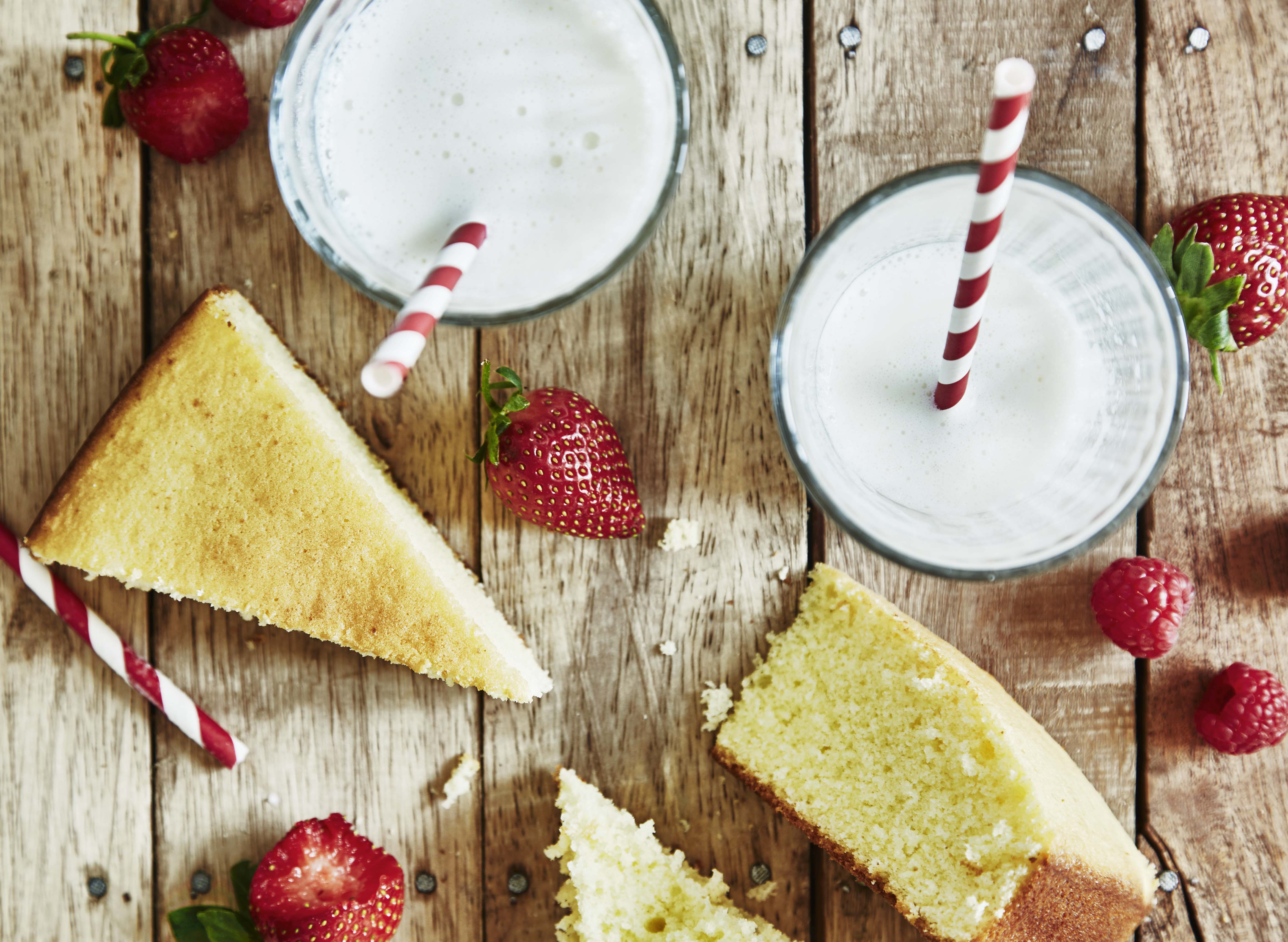 Cake van warme melk