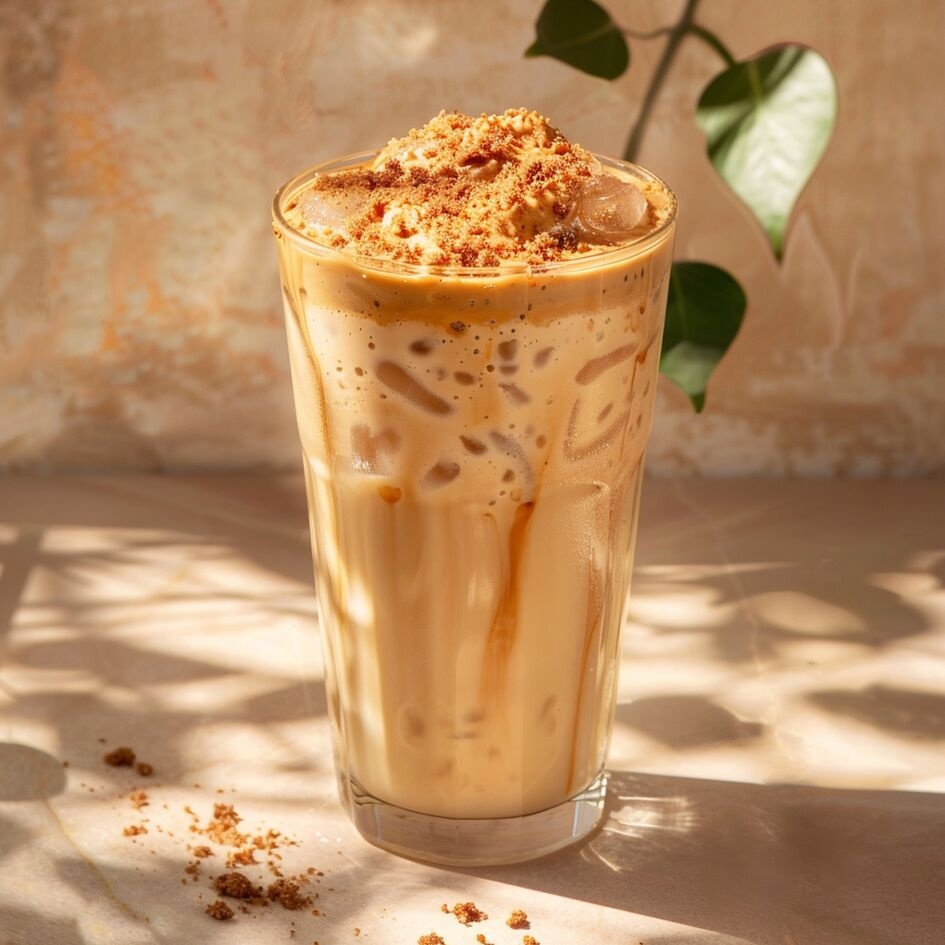 Latte condimentado de calabaza con hielo