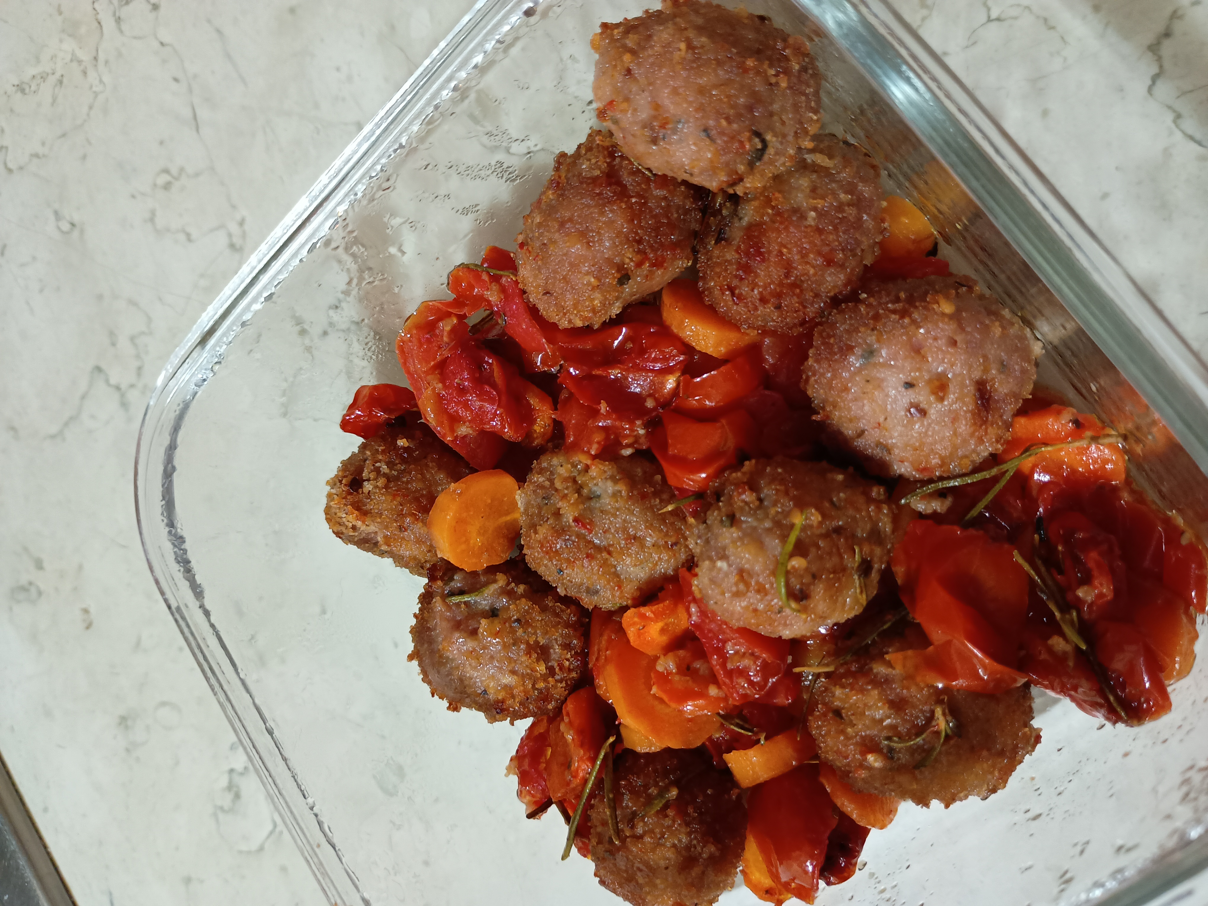 Polpettine e verdure