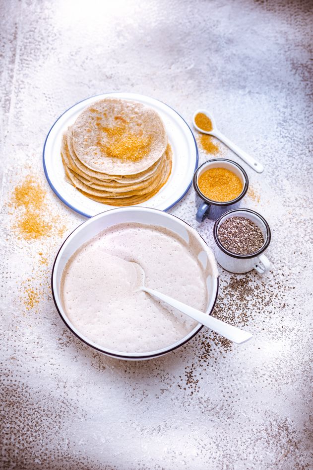 Pannenkoekenbeslag van chiazaadjes