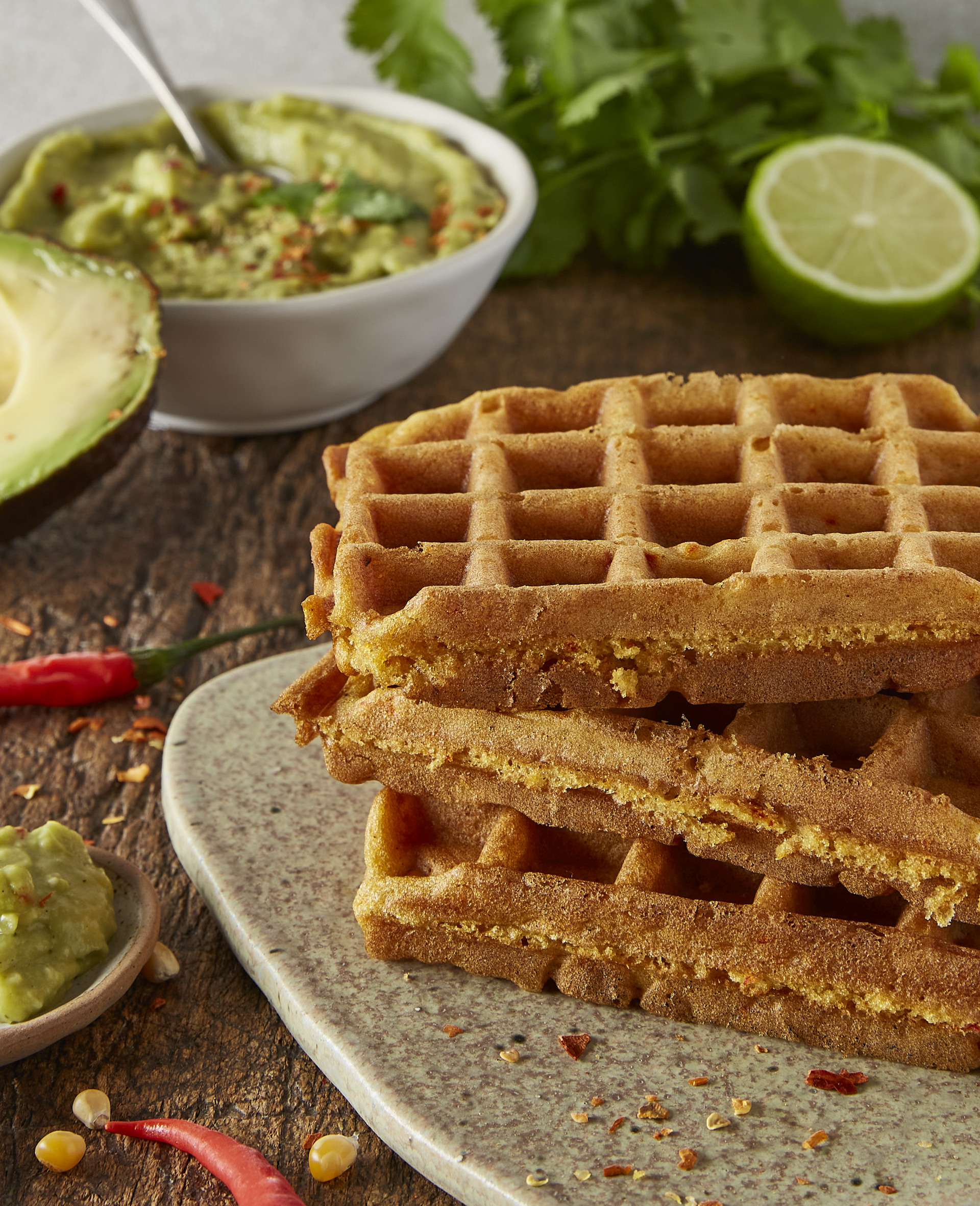 Gofres de harina de maíz - Receta Companion | Moulinex
