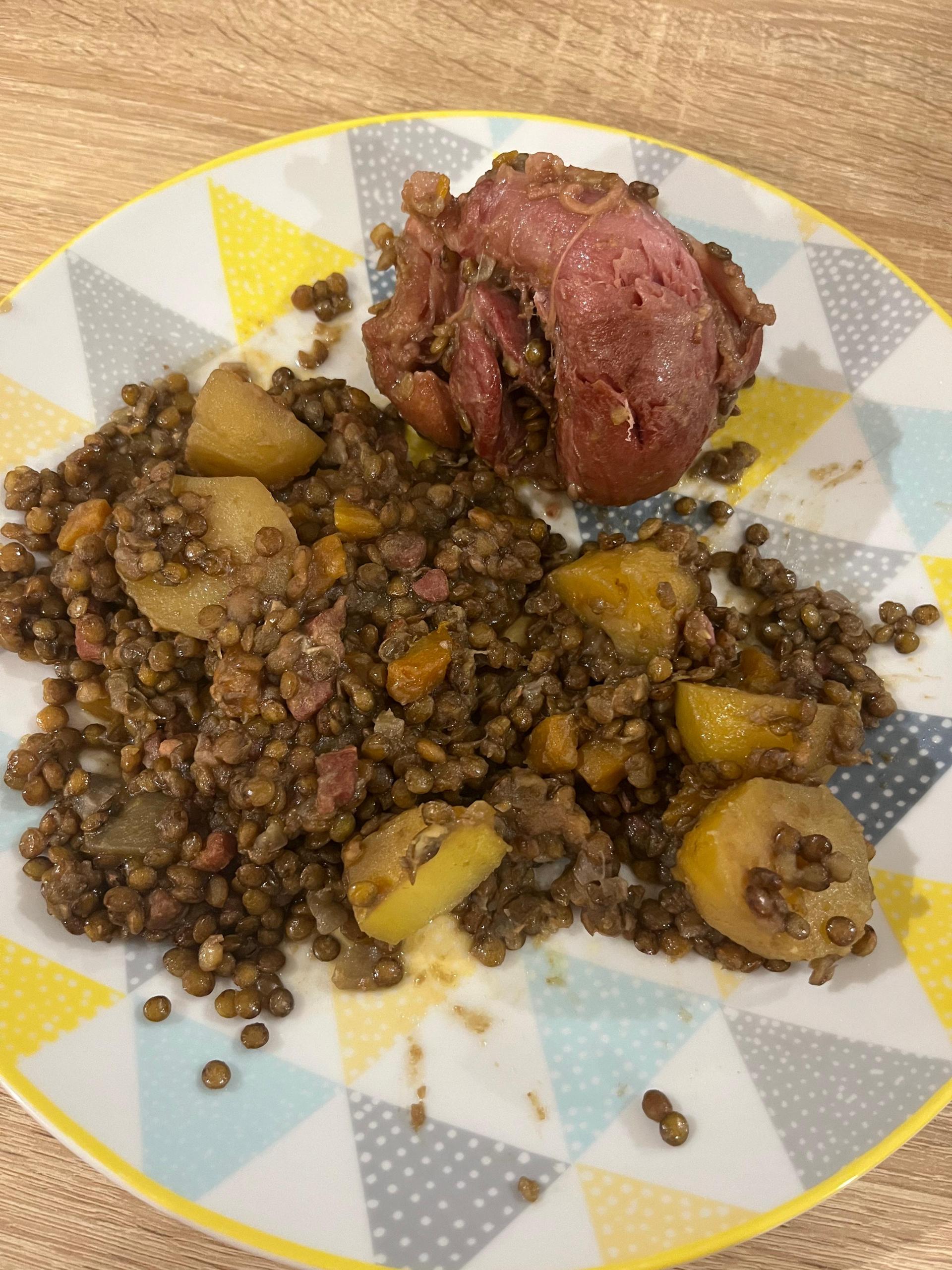 Jarret de porc aux lentilles - Recette Cookeo V3 | Moulinex