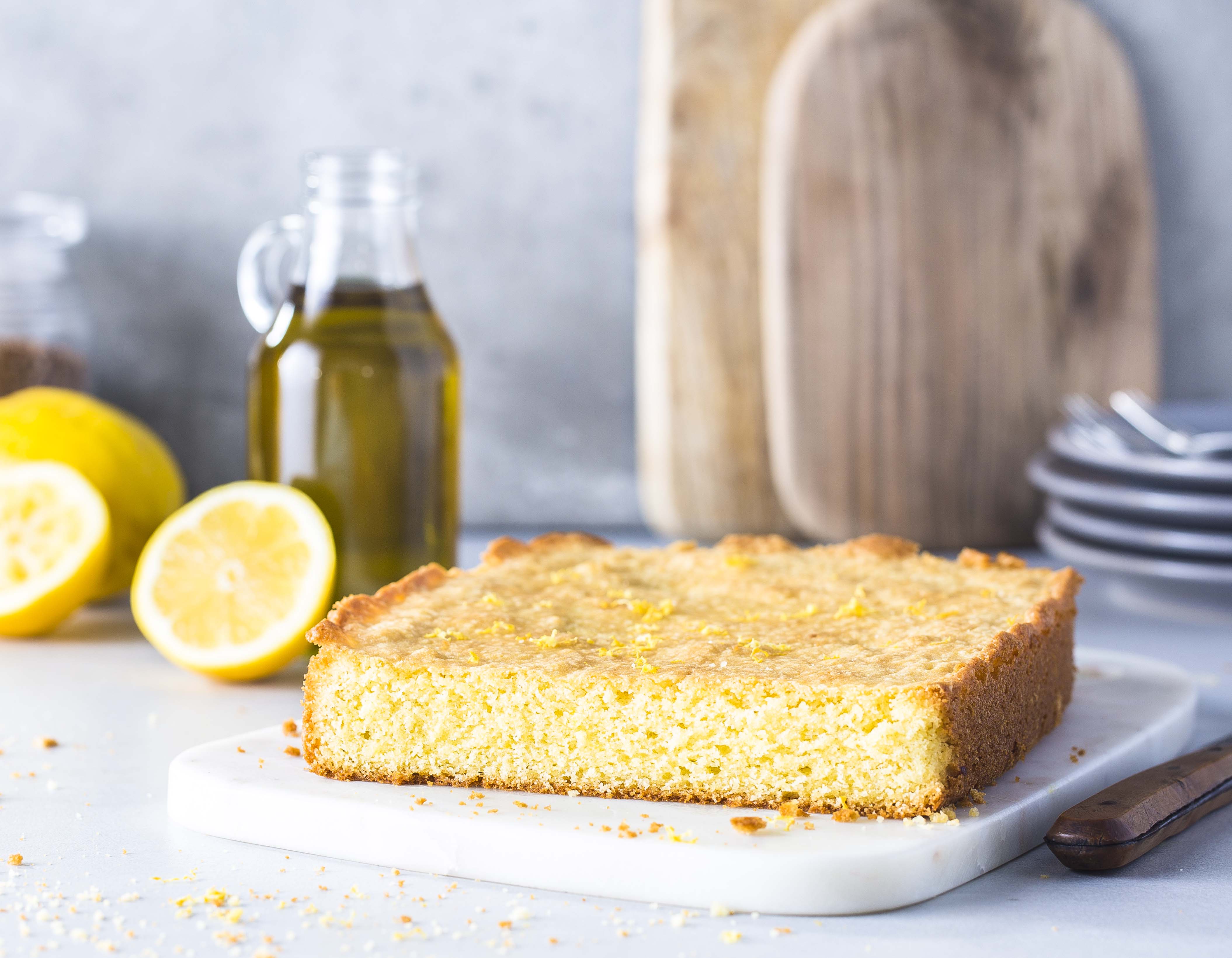 Zitronen- und Olivenölkuchen
