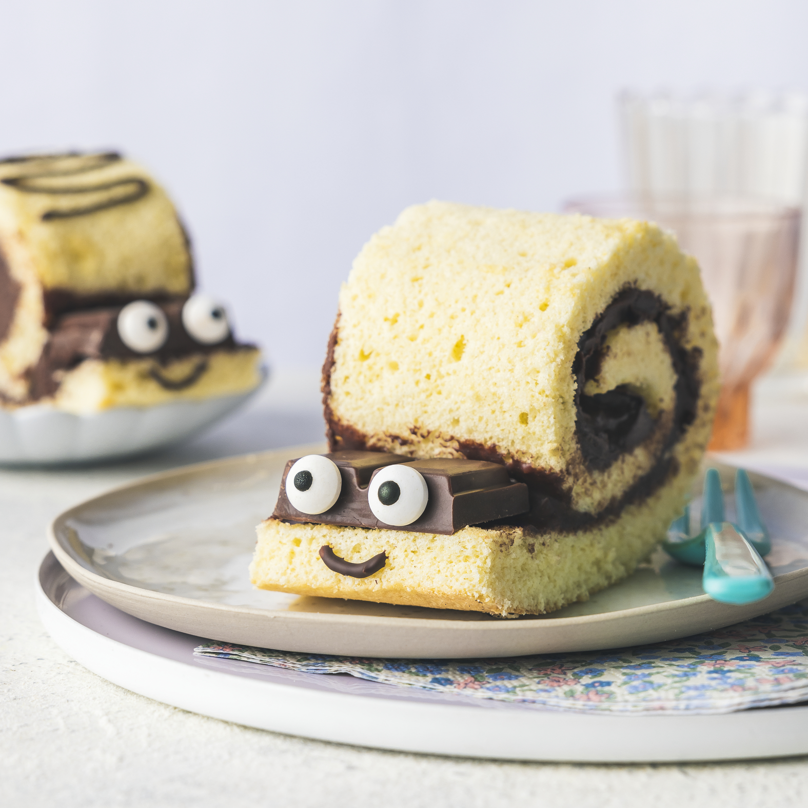 Schneckenröllchen mit Schokolade
