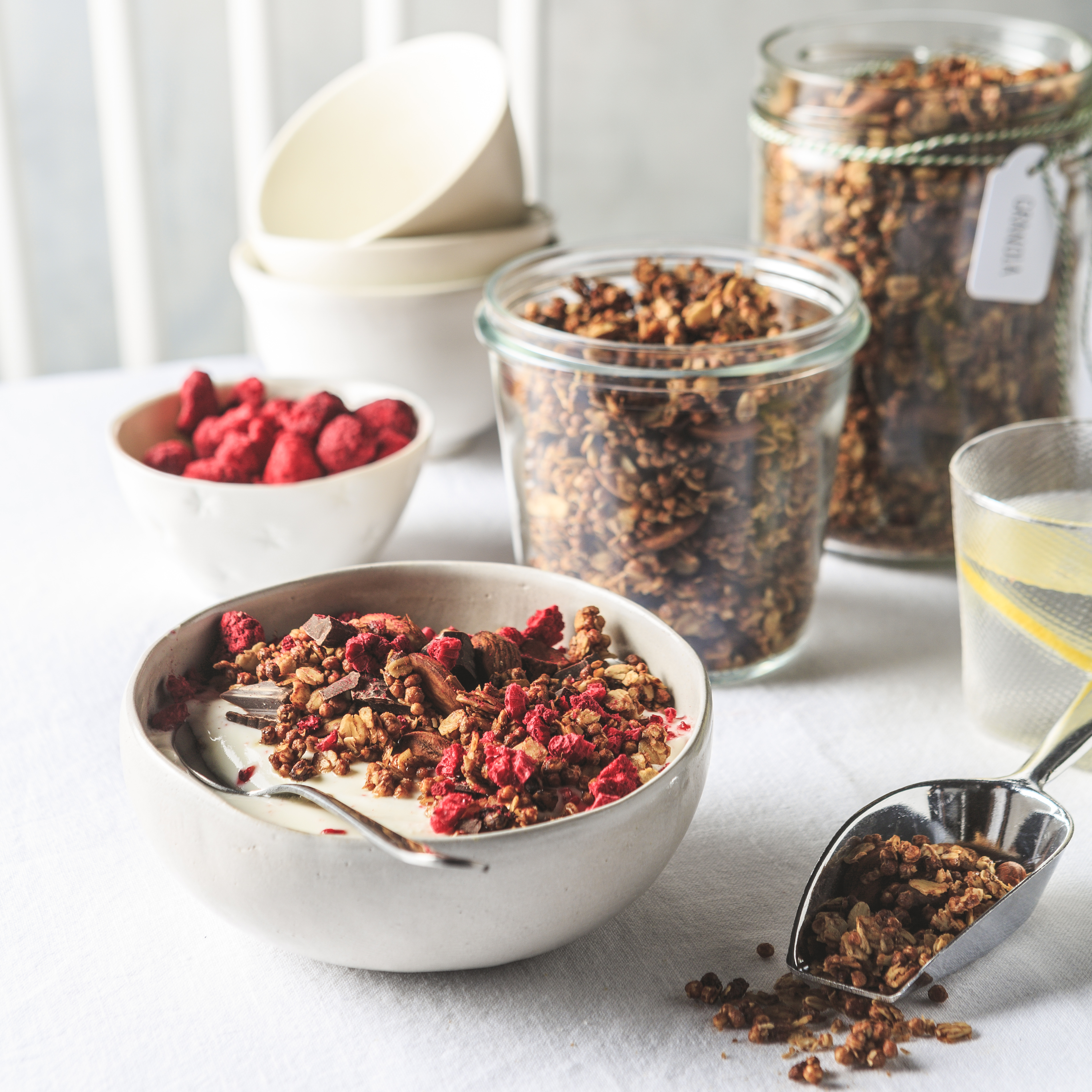 Granola con chocolate negro
