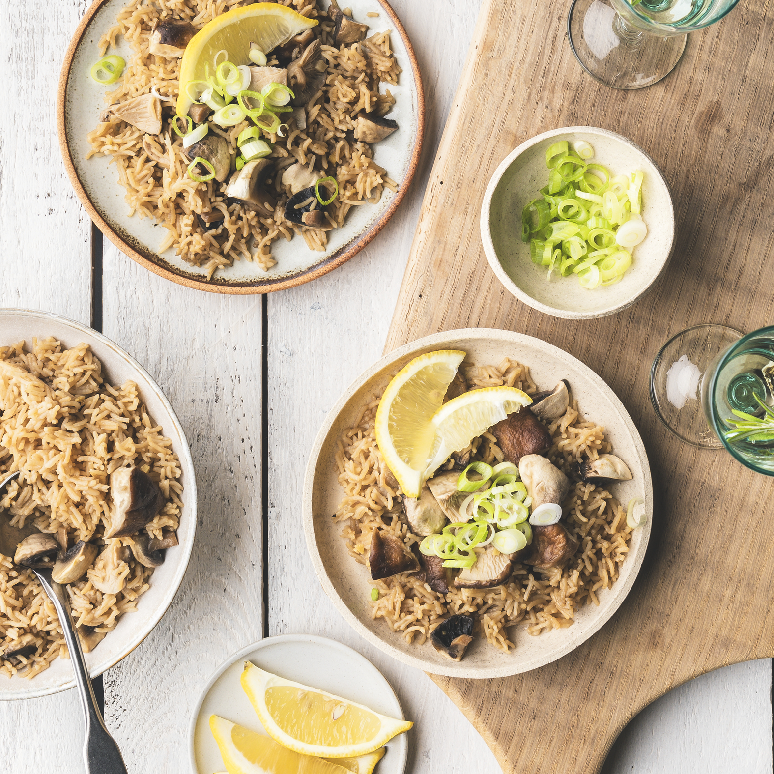 Arroz de cogumelos