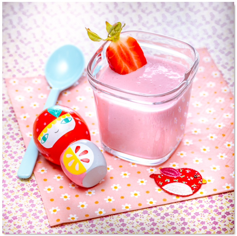 Batido de fresas para bebé