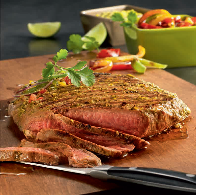 Marinierte Bavette mit Limette und Koriander