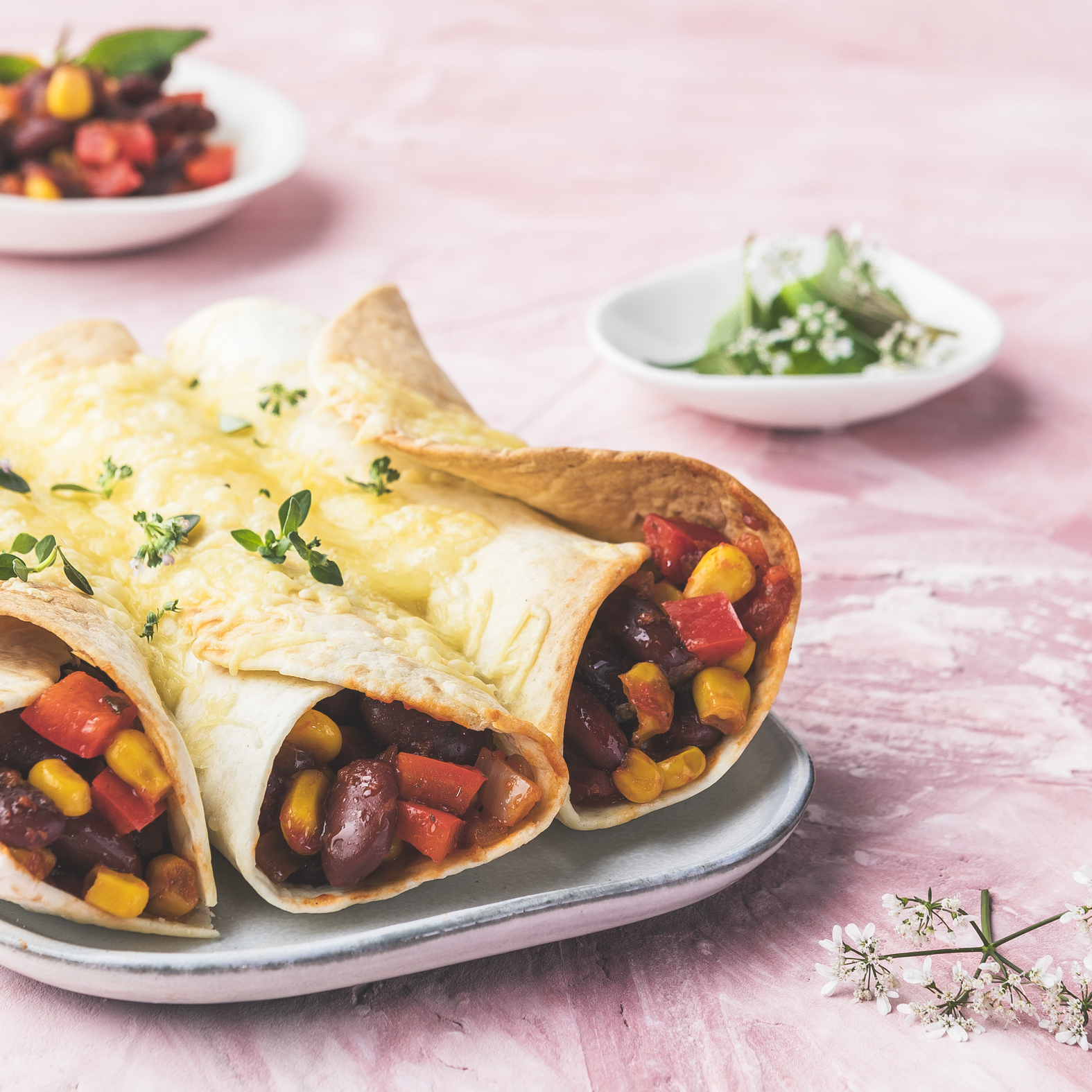 Enchiladas vegetariane al gratin