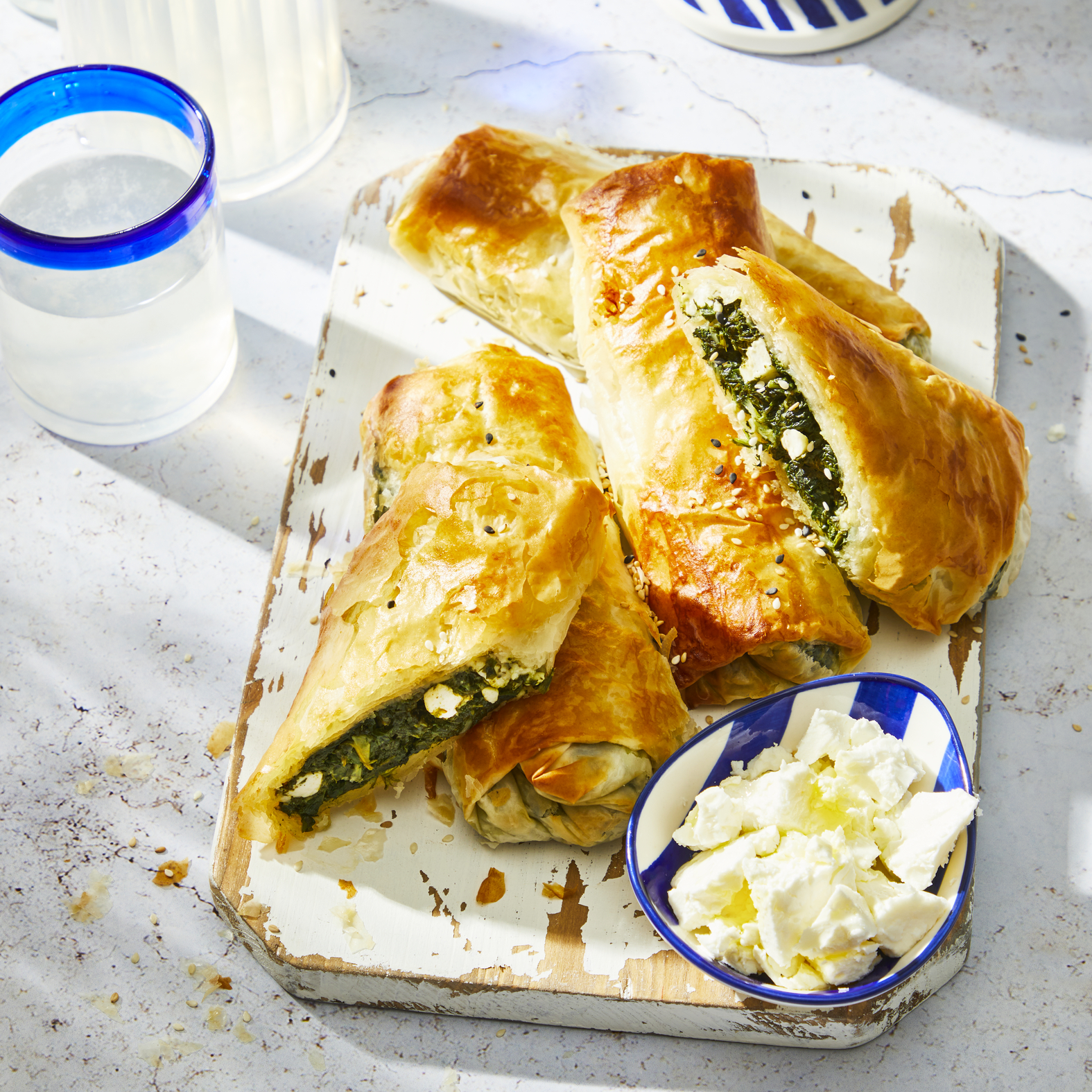 Spanakopita (rollitos griegos de espinacas)