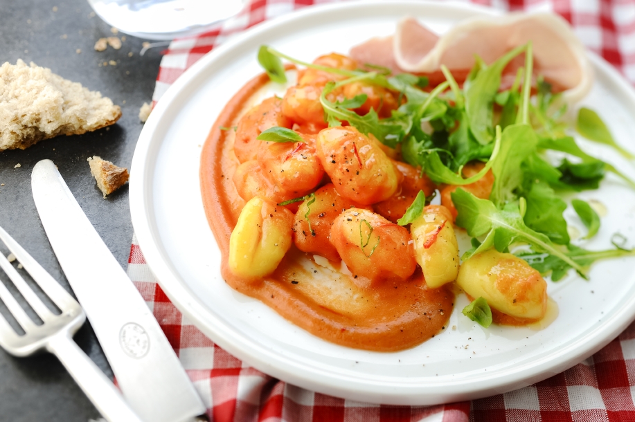 Gnocchi com açafrão