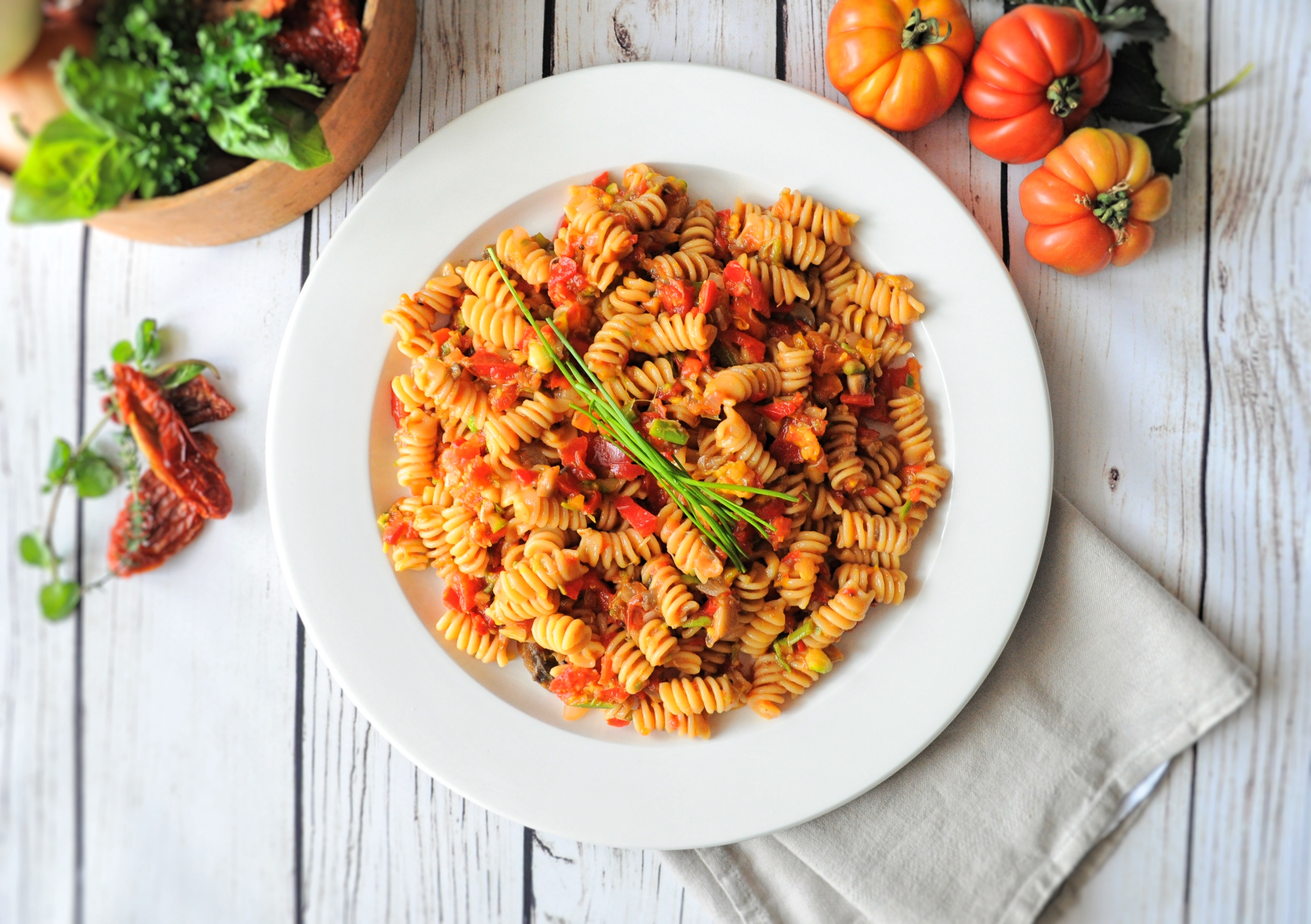 Fusilli ragu di verdure