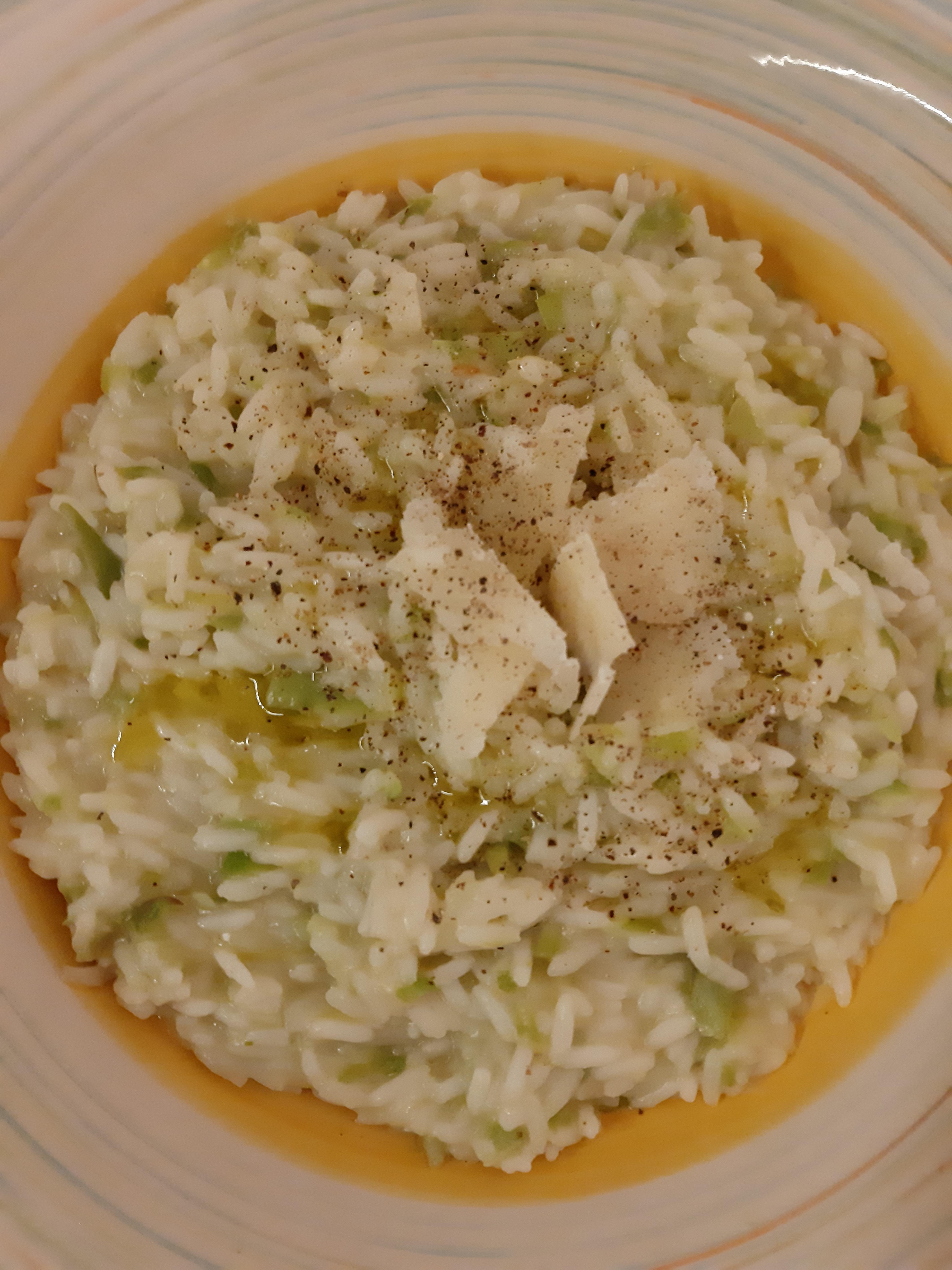 Risotto asparagi e porri