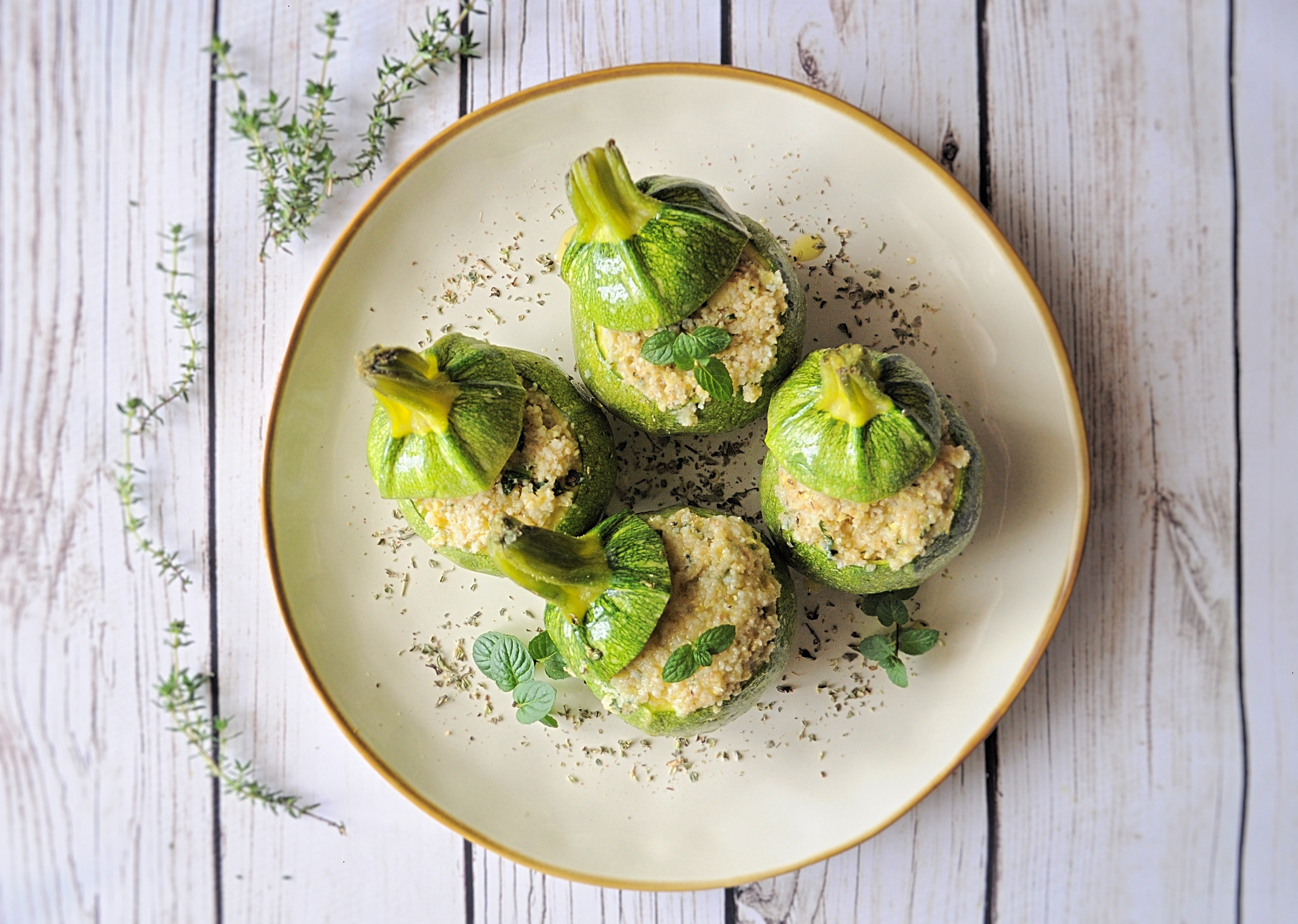 Zucchine tonde ripiene