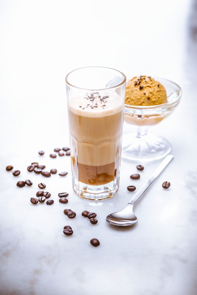 IJskoffie met karamelsmaak