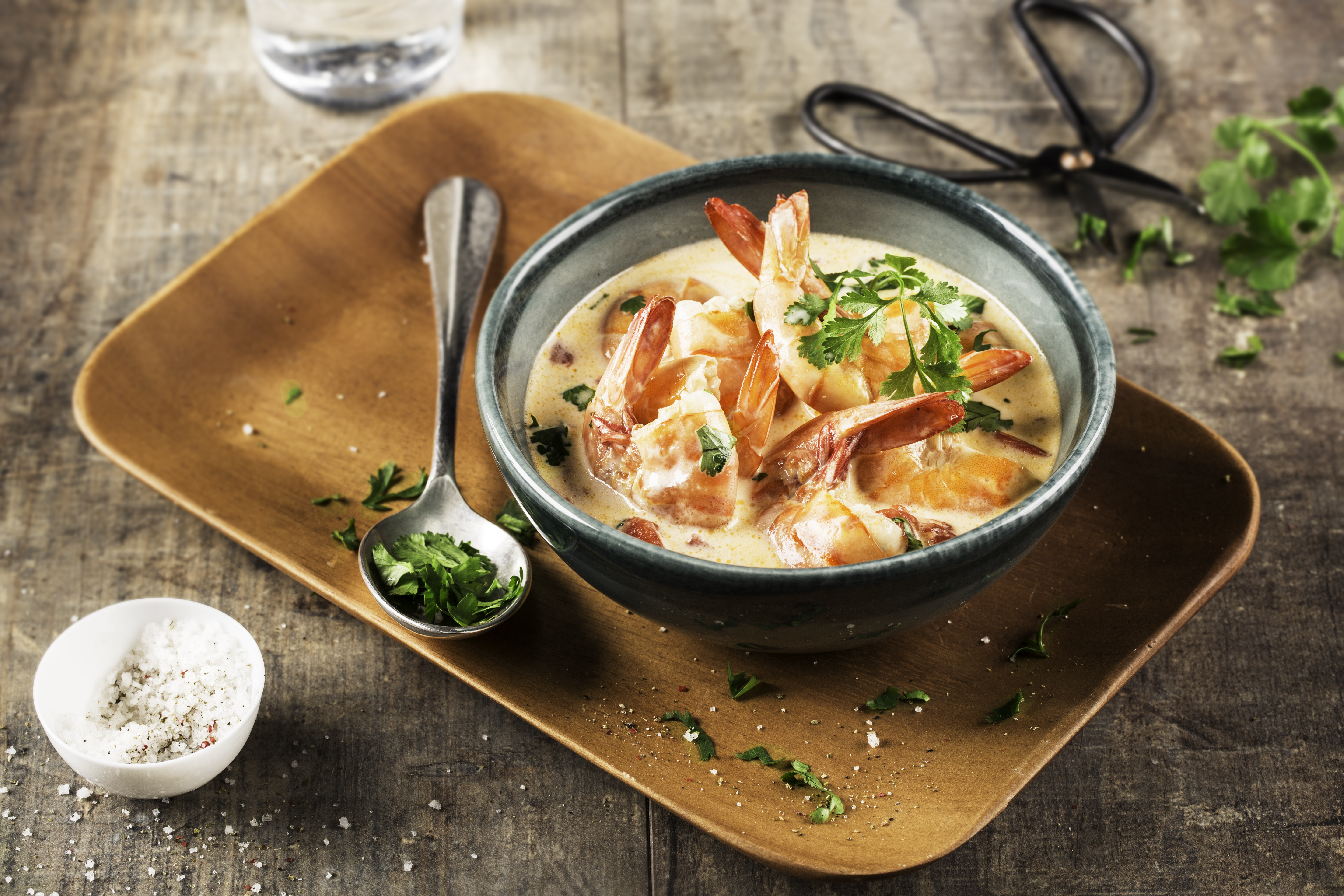 Gambas al cilantro