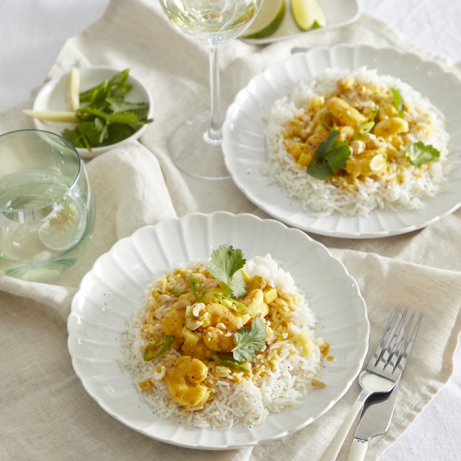 Curry-Garnelen