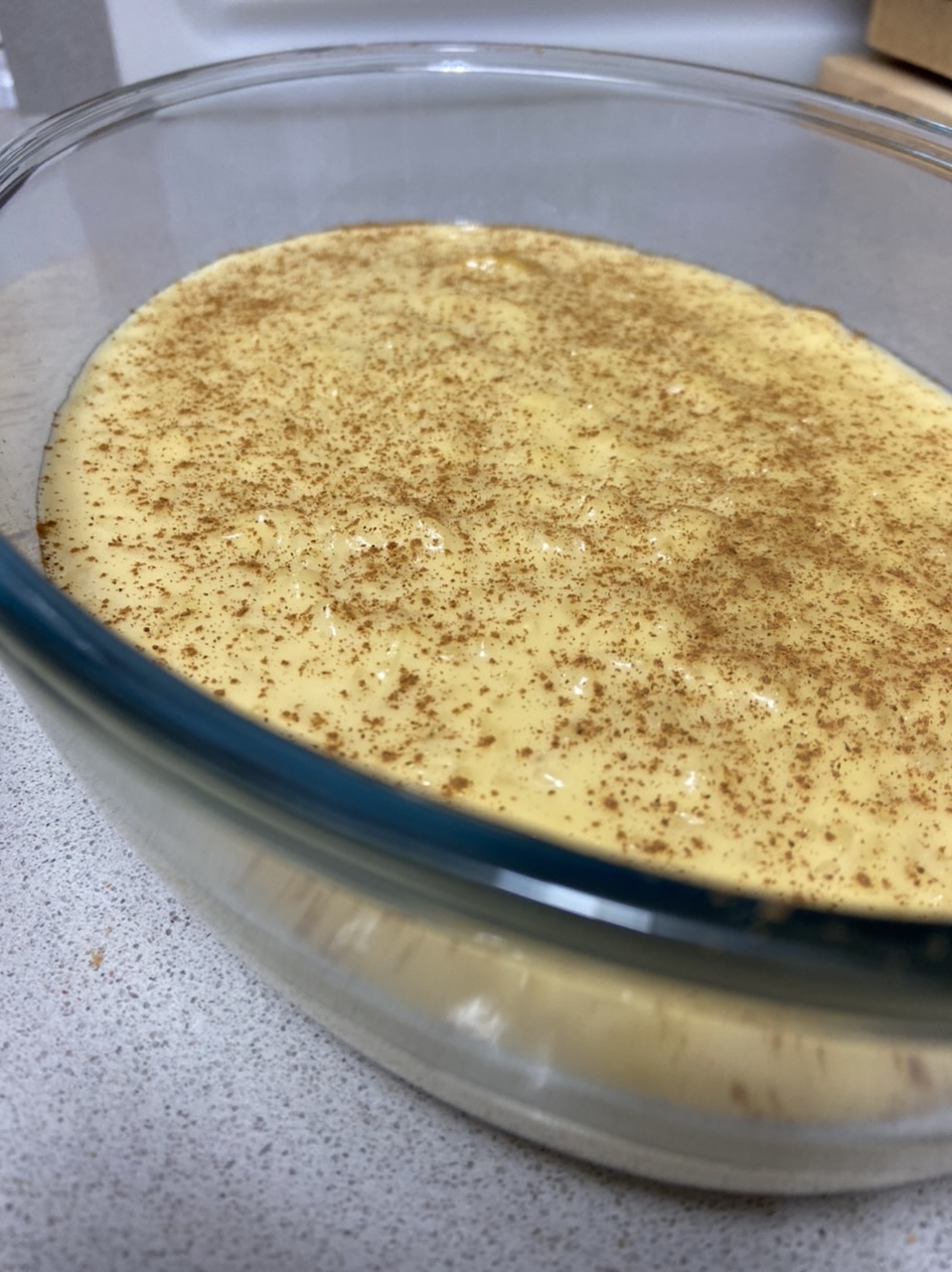 Arroz con leche vegano (“leche” de soja)