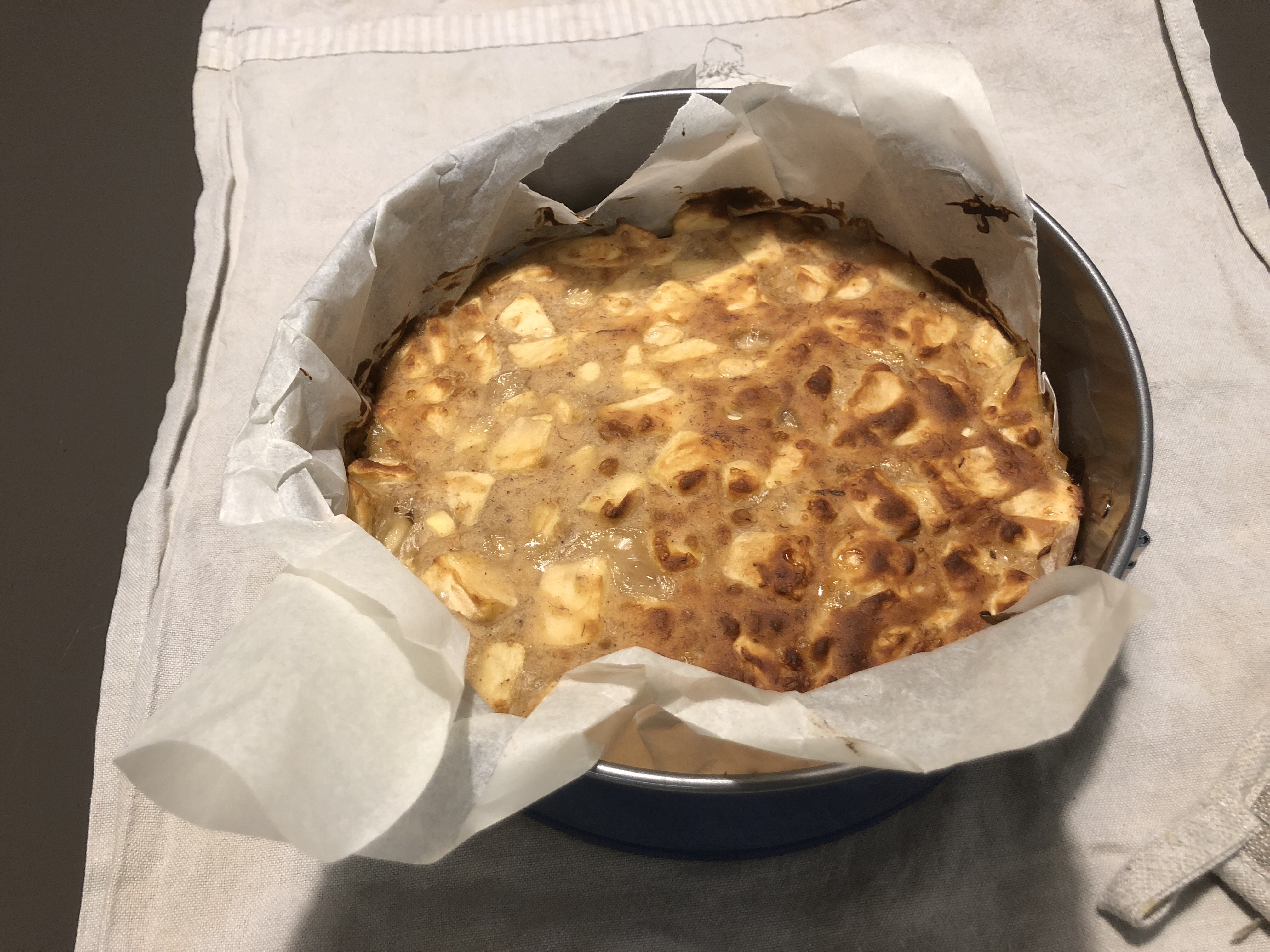 Torta di mele e banane light