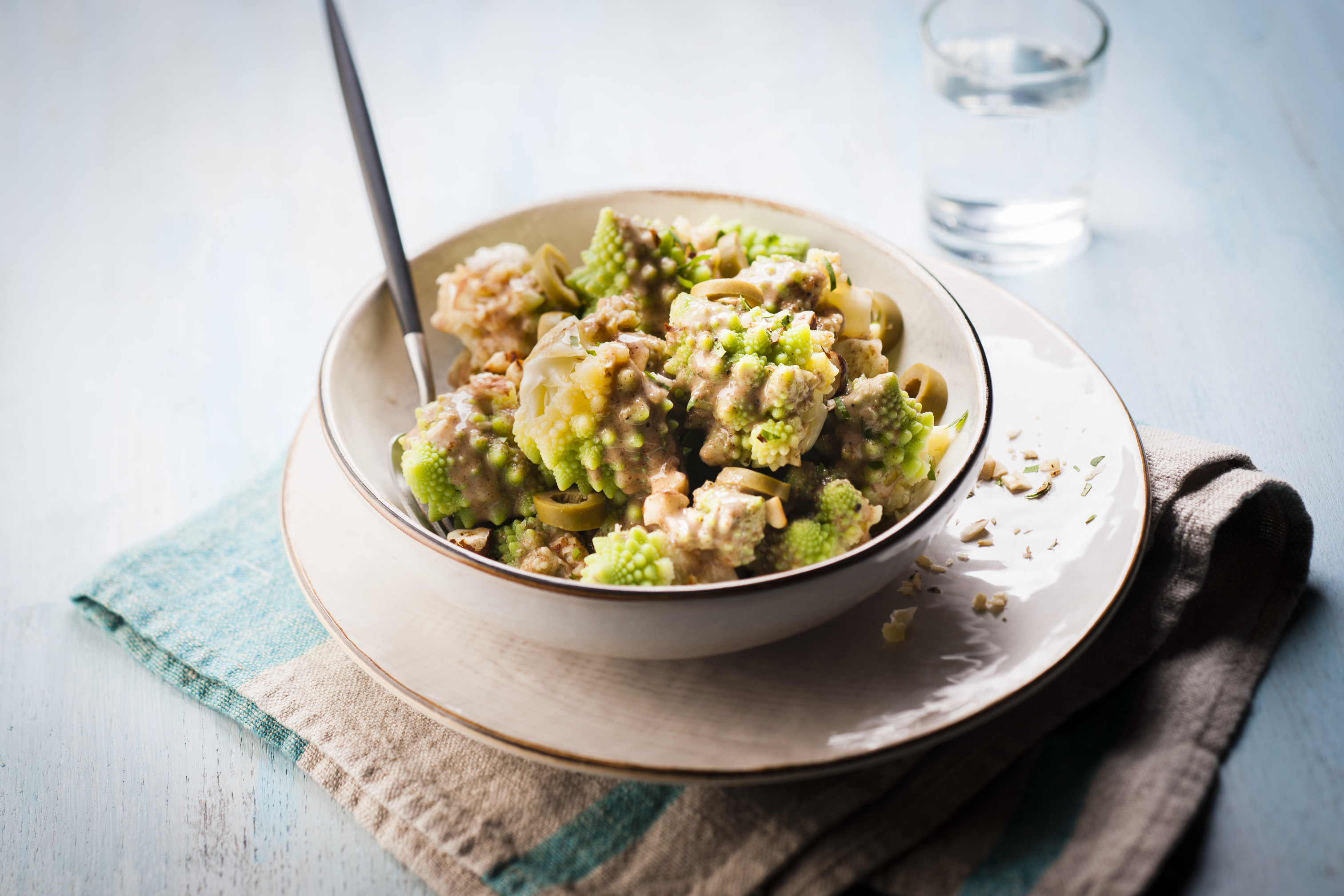 Romanesco con avellanas