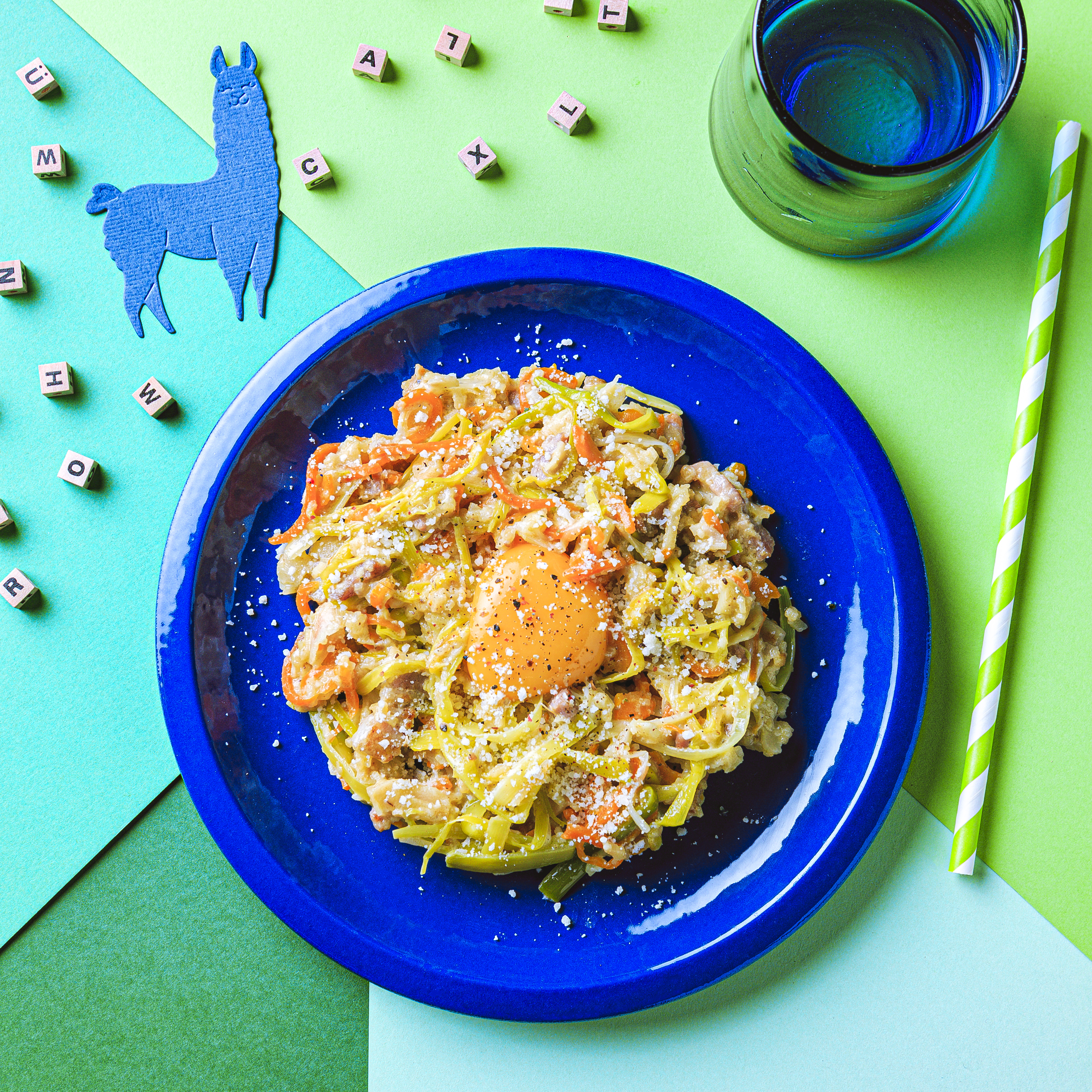 Carbonara de verduras