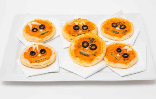 Pizzette sorridenti
