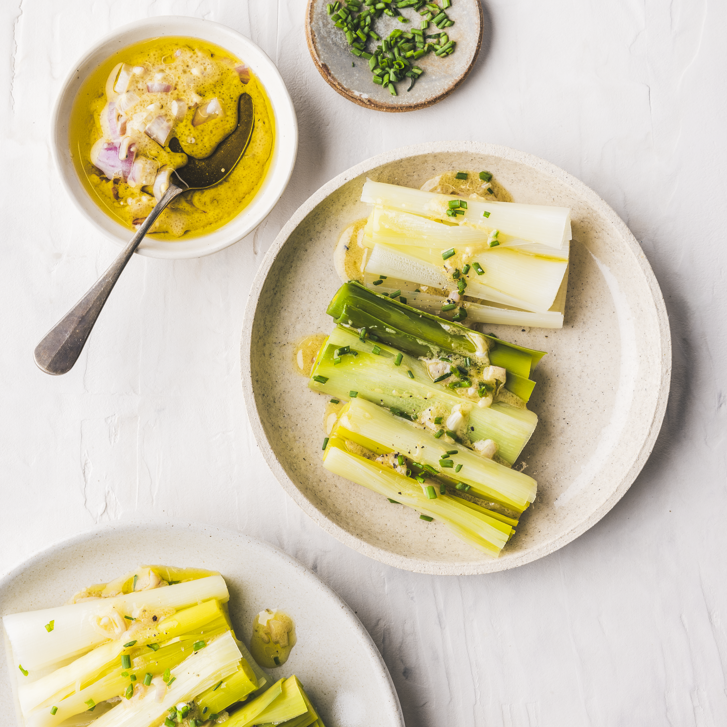 Porri in salsa vinaigrette