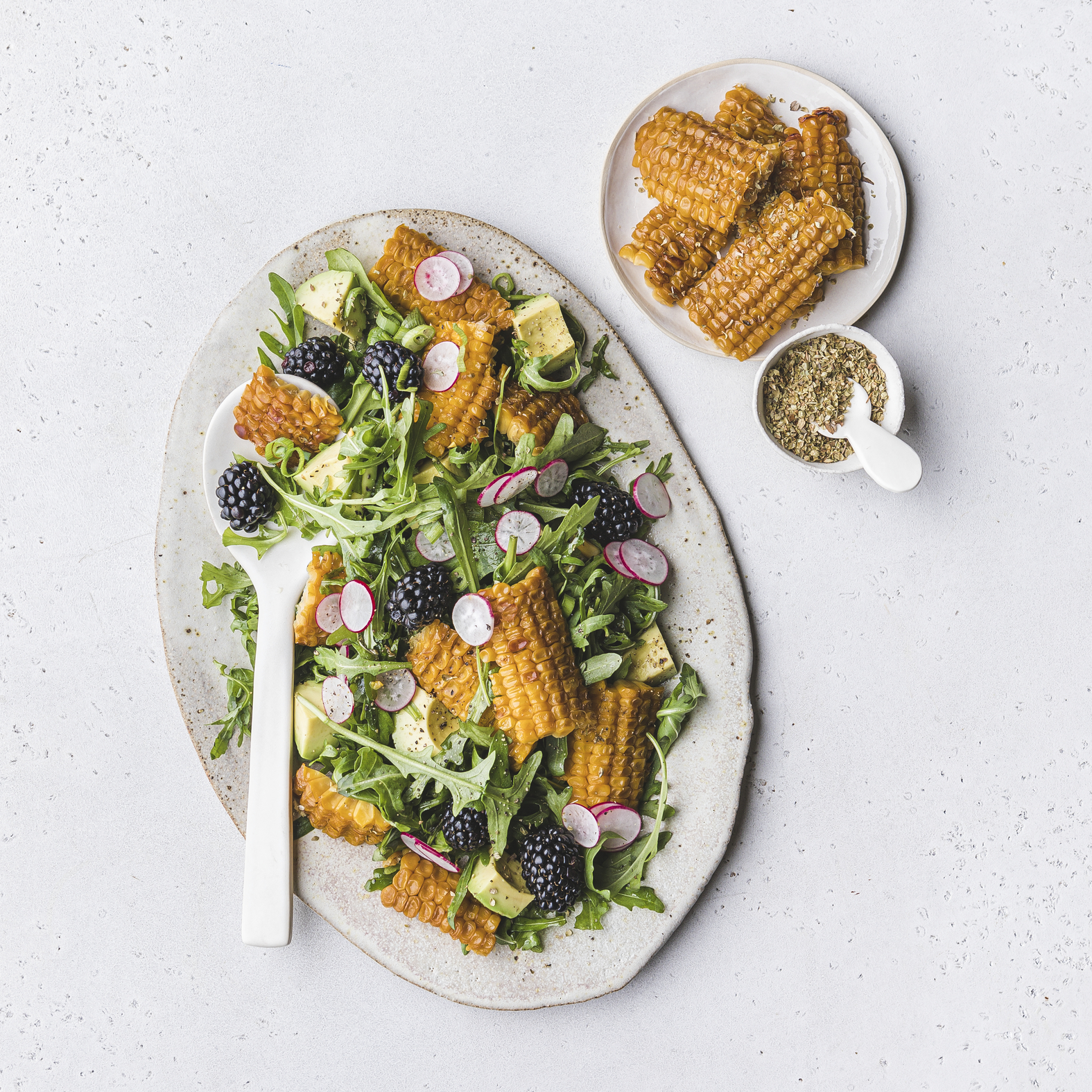 Salada de milho assado