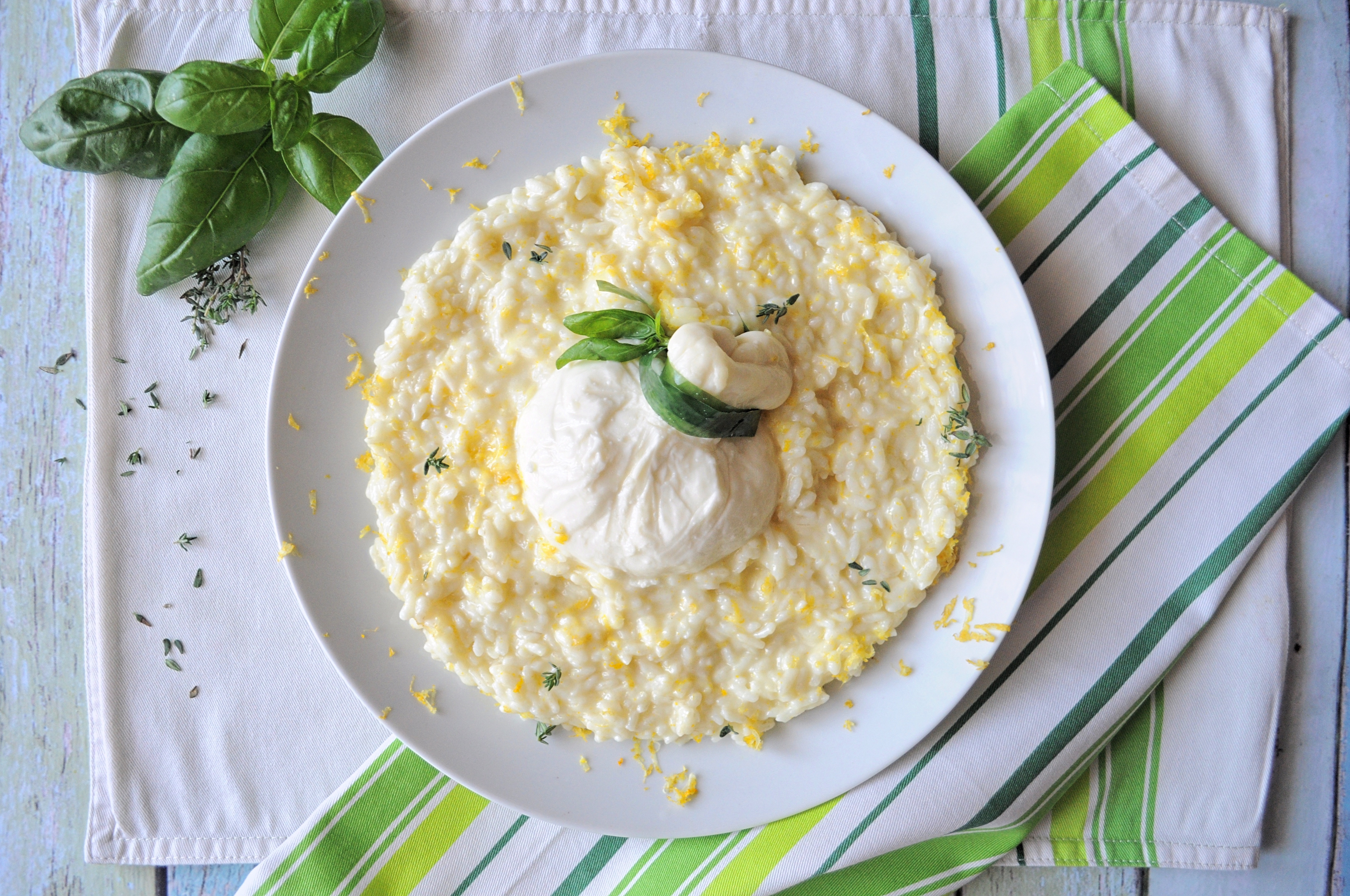 Risotto agrumi e burrata