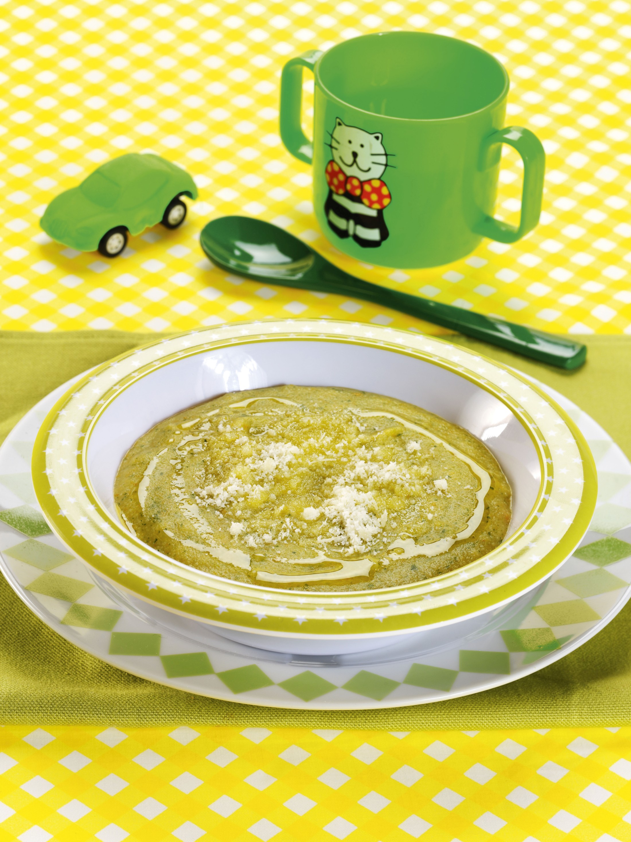 Crema di semolino e verdure