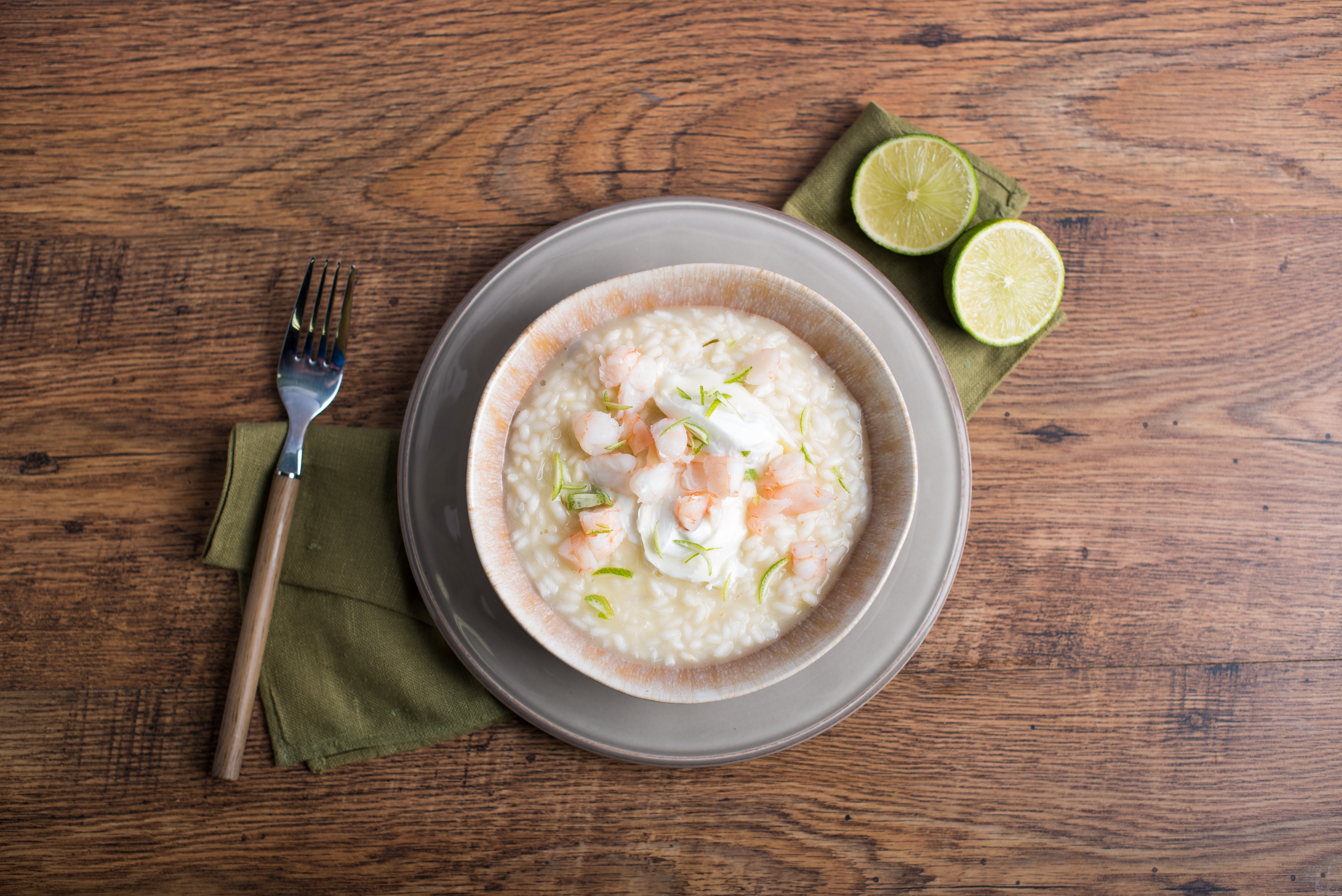 Risotto alla burrata e gamberi