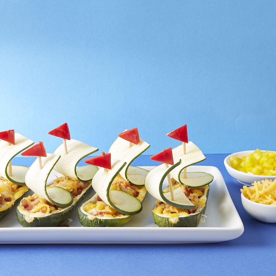 Zucchini-Käse Boote