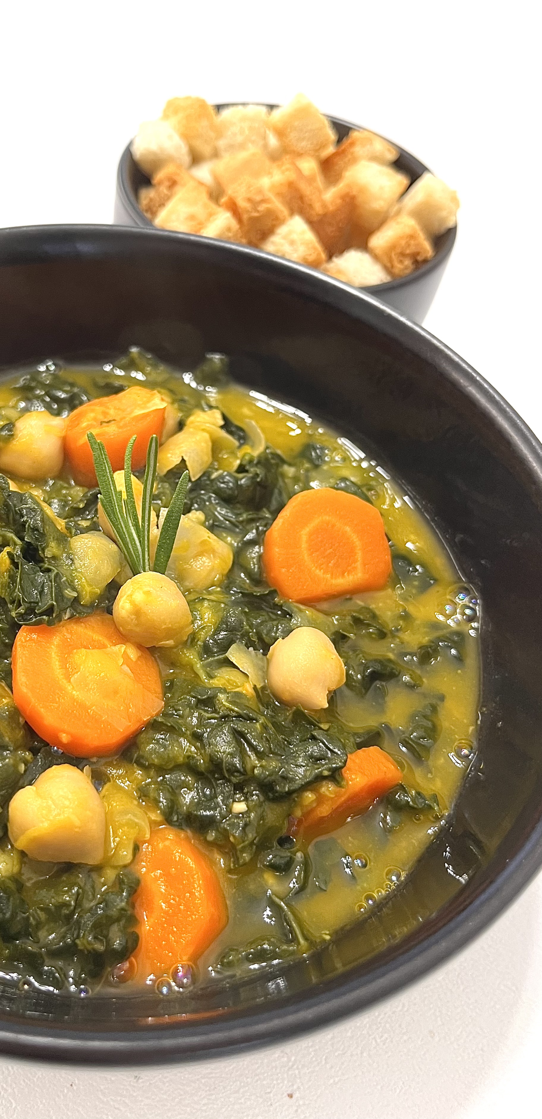 Zuppa ceci cavolo nero e zucca